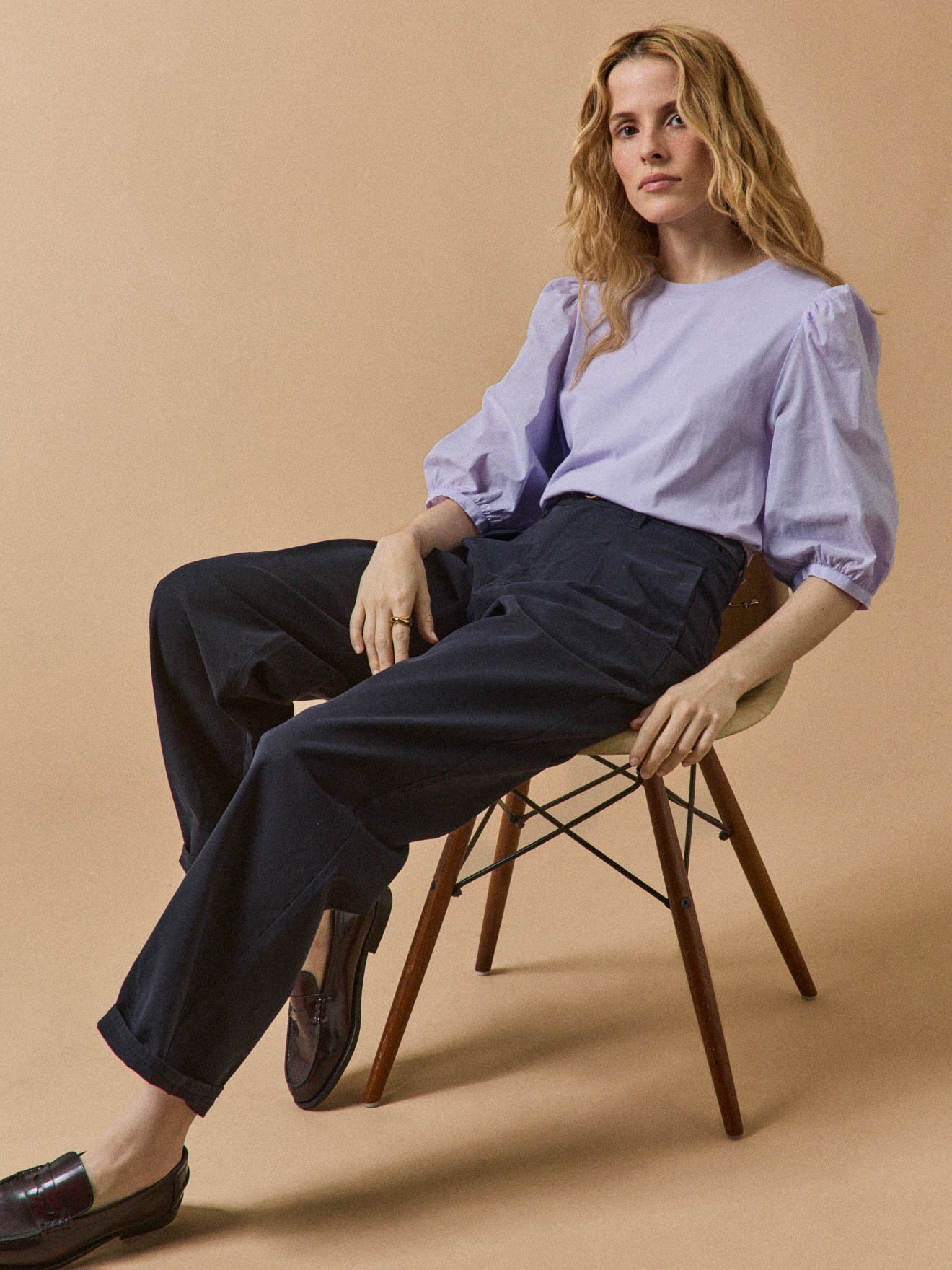 T-shirt bi-matière femme