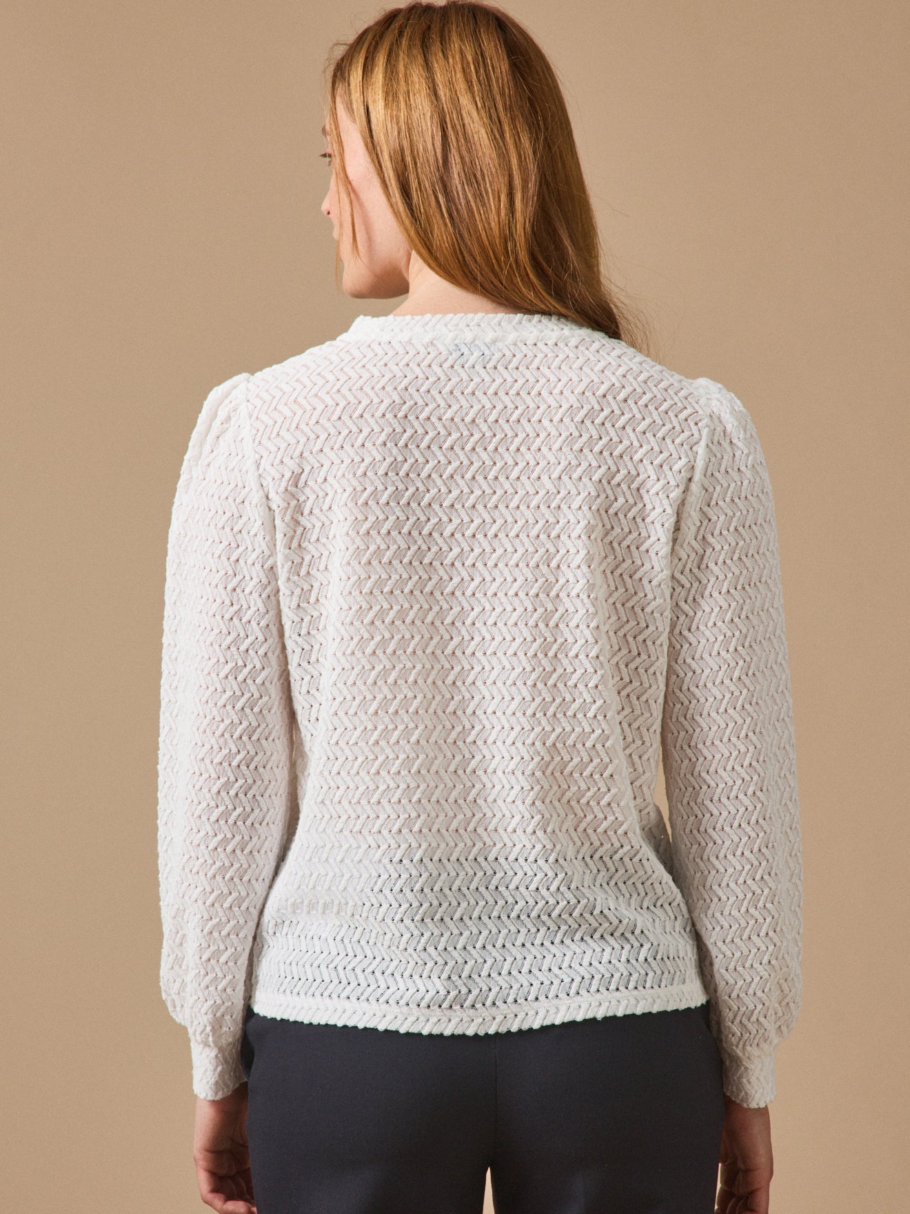 Damenbluse mit Jacquard
