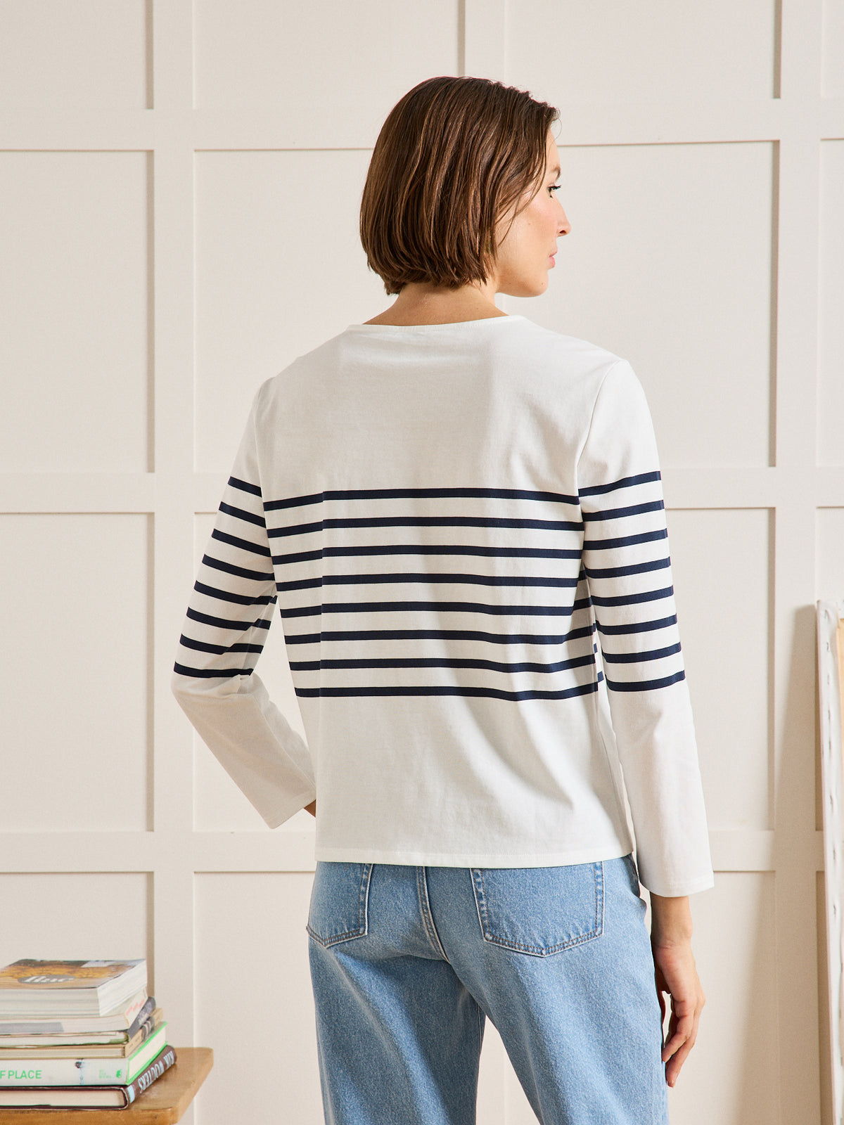 Gestreiftes Damen-T-Shirt aus Bio-Baumwolle