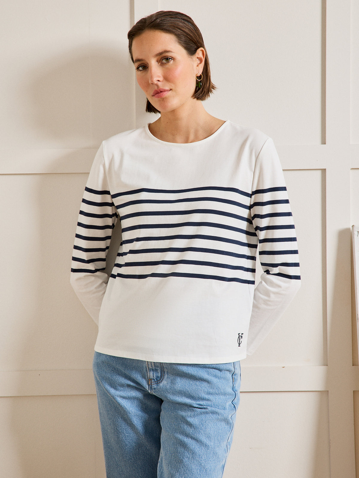Gestreiftes Damen-T-Shirt aus Bio-Baumwolle