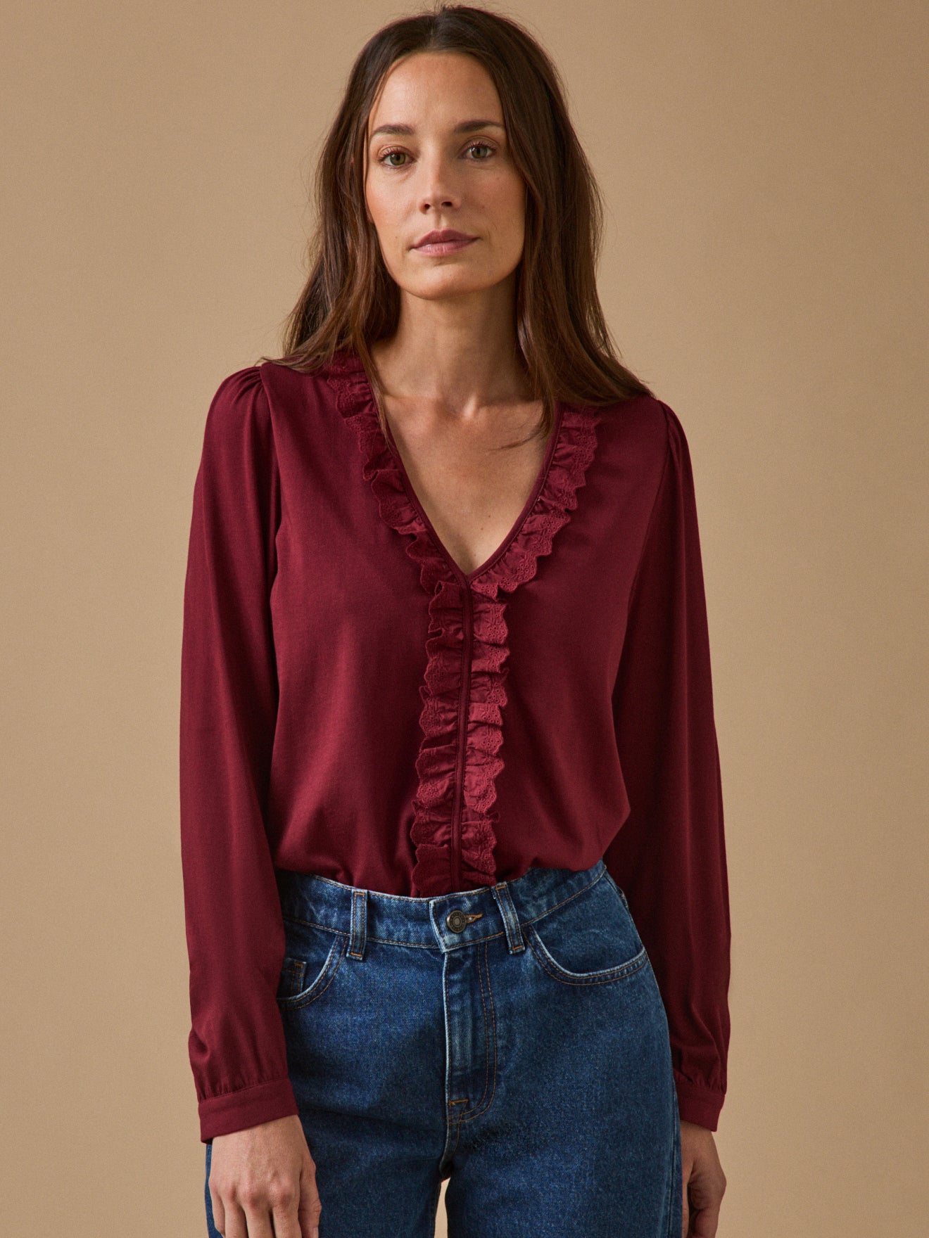 Damenbluse aus Bio-Baumwolle und Modal