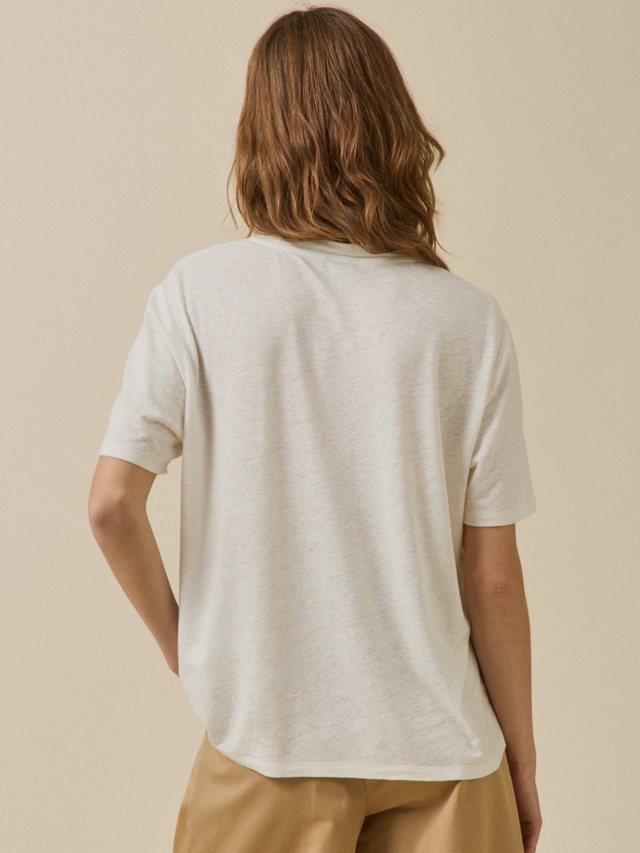 Damen-T-Shirt aus Leinen und Viskose