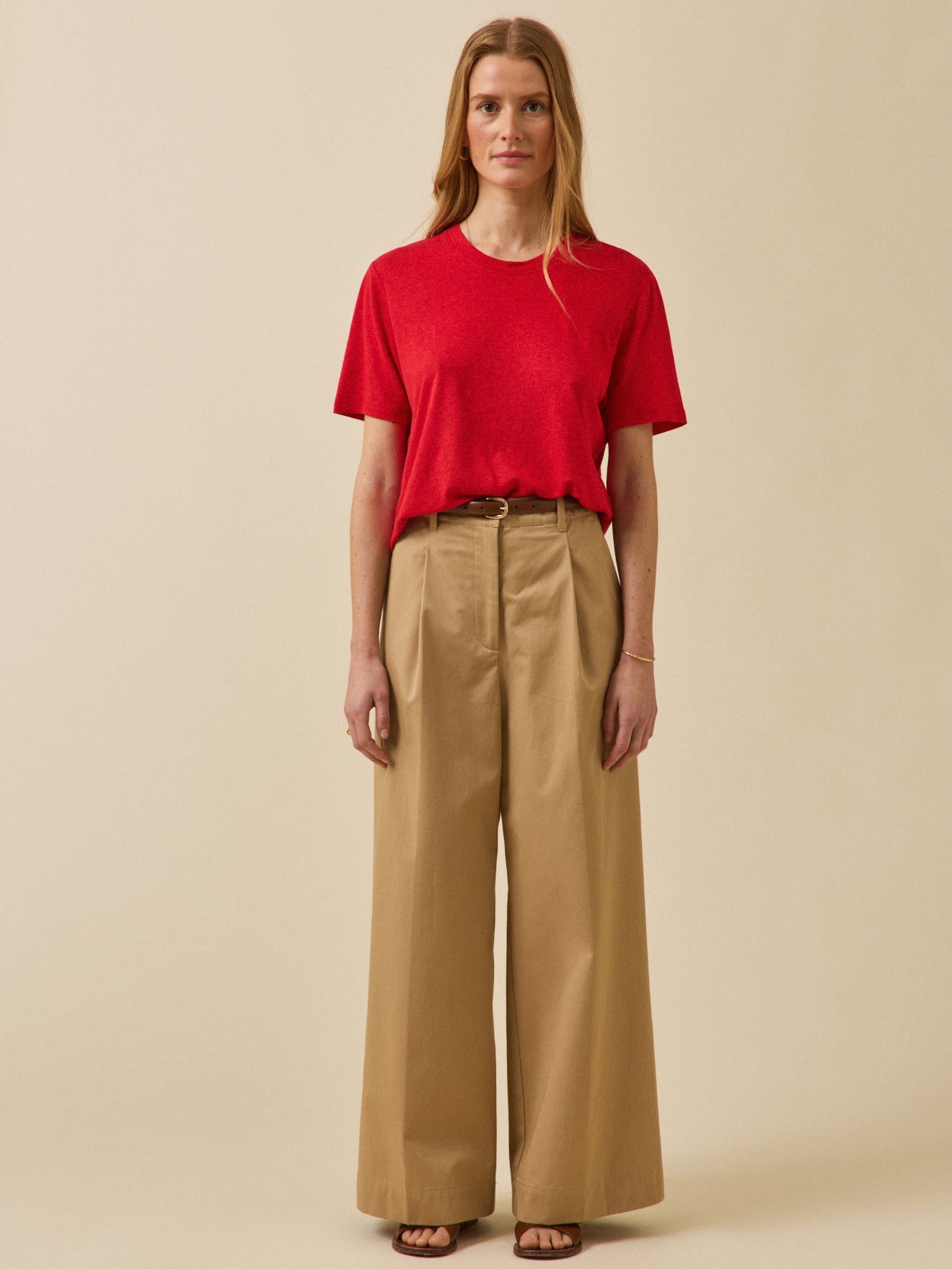 Damen-T-Shirt aus Leinen und Viskose