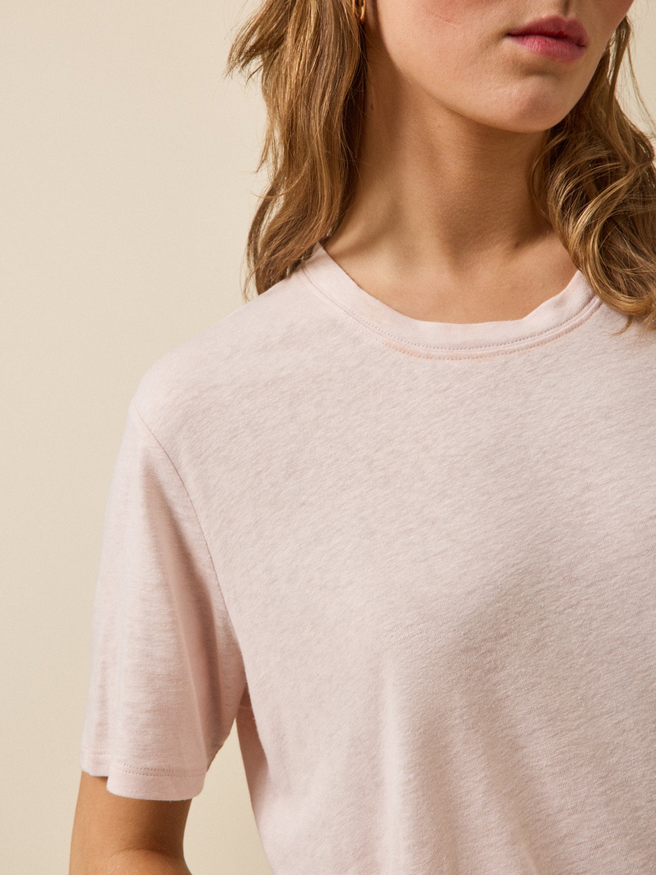 Damen-T-Shirt aus Leinen und Viskose