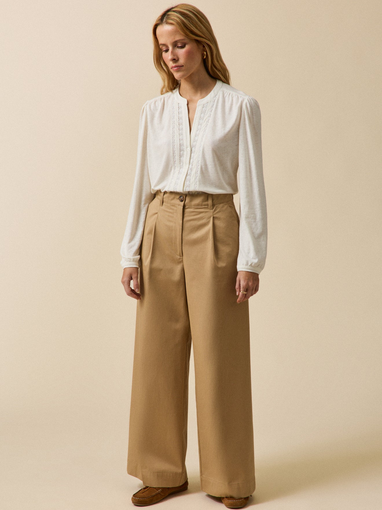 T-shirt dentelle lin et viscose femme