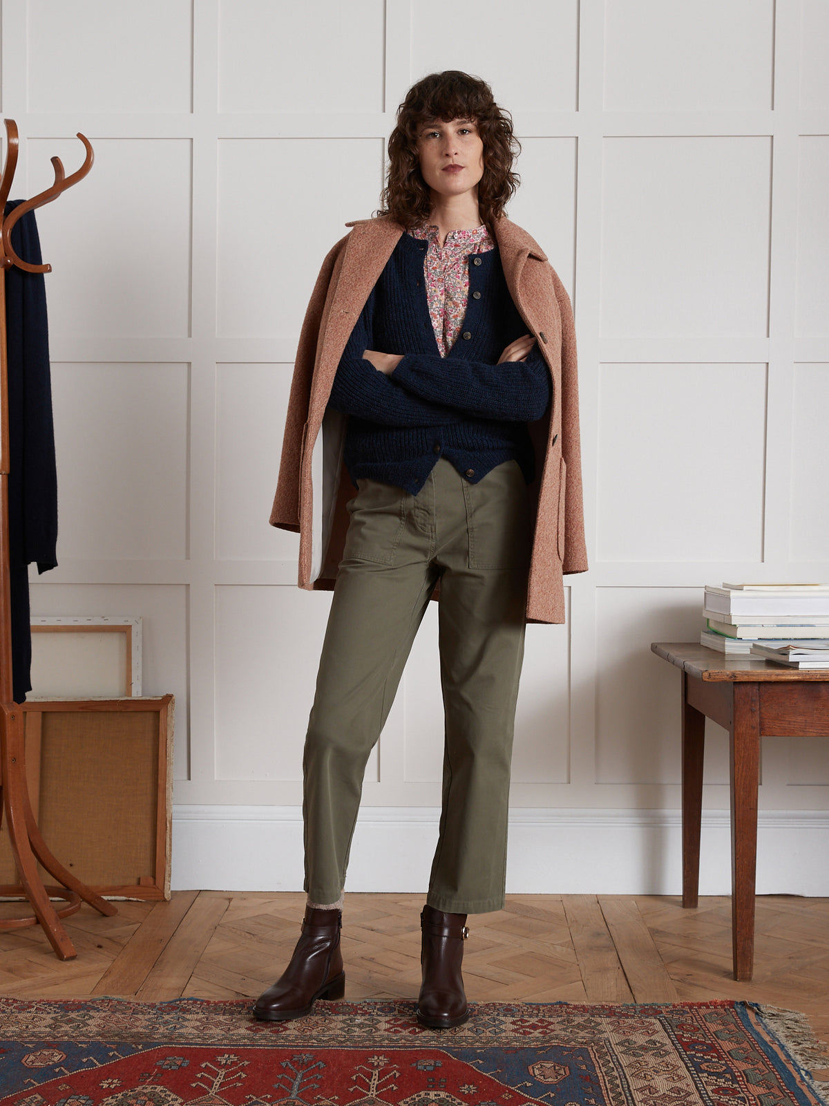 Damen-Cardigan mit Moosstrick