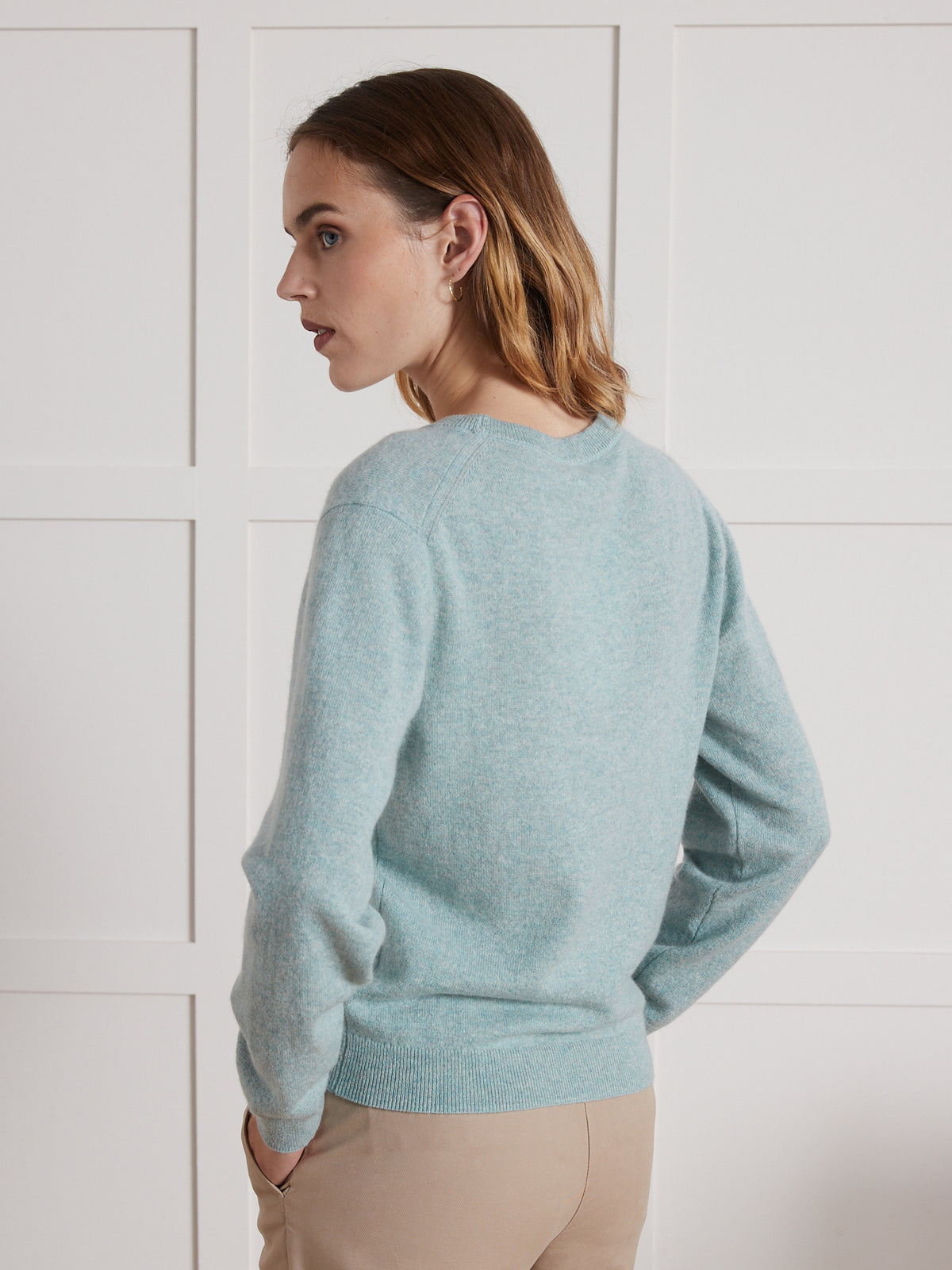 Damenpullover mit rundem Halsausschnitt - Cashmere-Kollektion