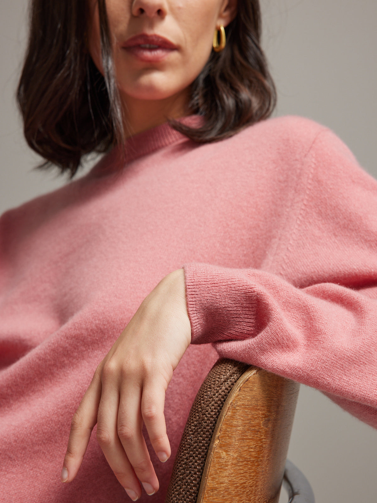 Damenpullover mit rundem Halsausschnitt - Cashmere-Kollektion