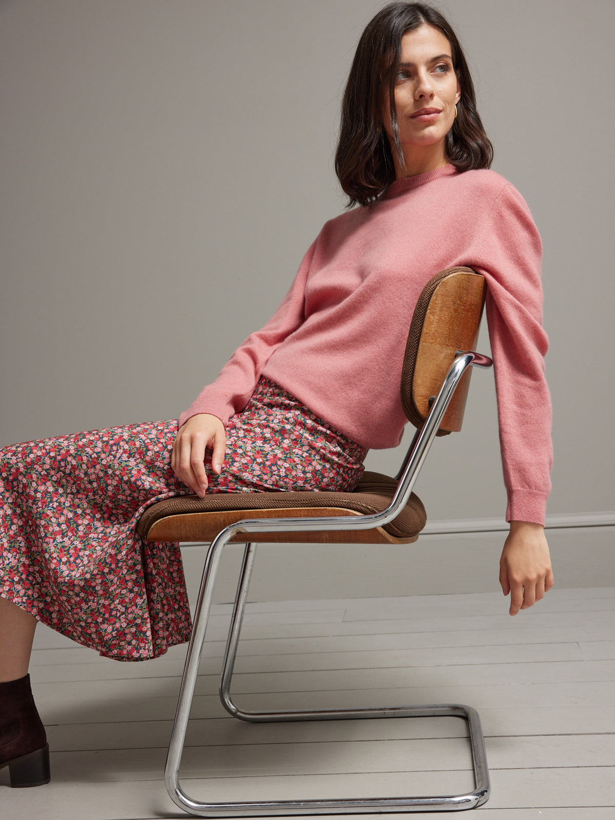 Damenpullover mit rundem Halsausschnitt - Cashmere-Kollektion