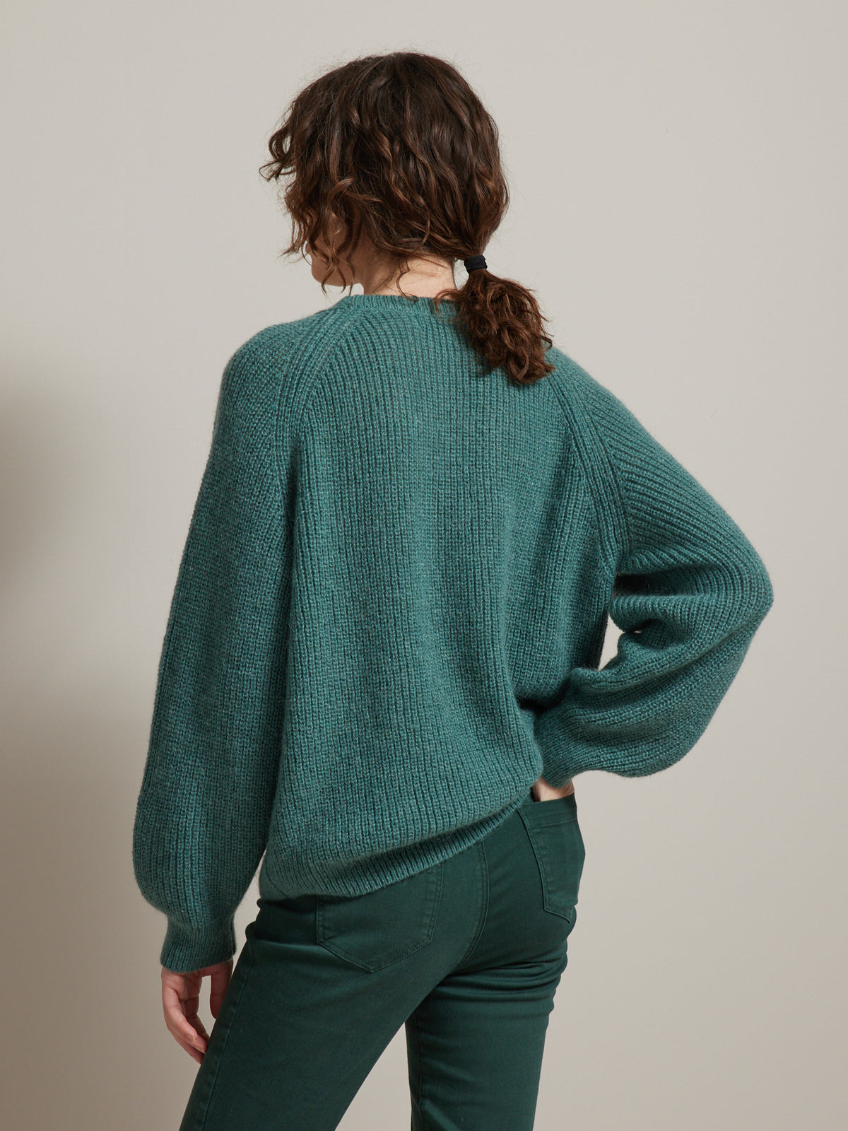 Pull col V femme mélange mohair