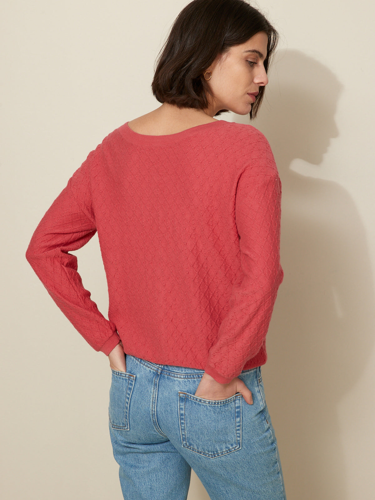 Pull réversible femme - coton biologique et cachemire