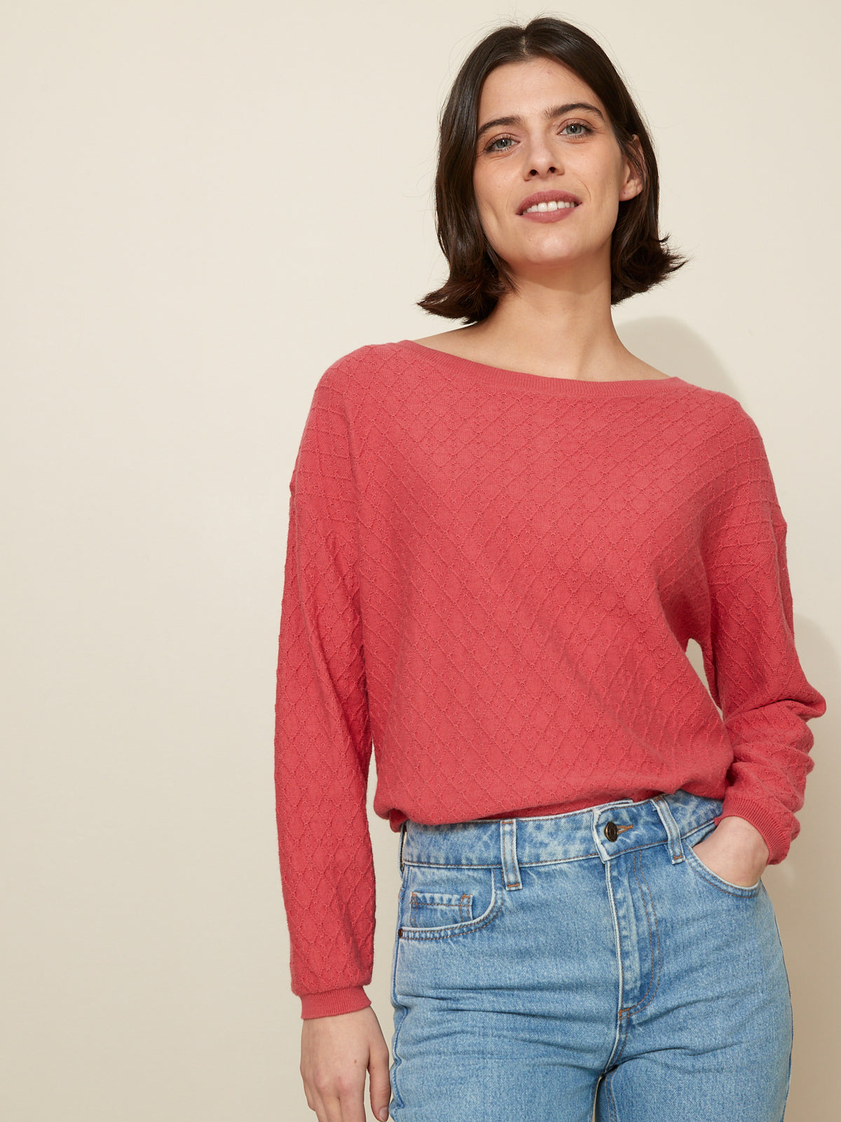 Pull réversible femme - coton biologique et cachemire