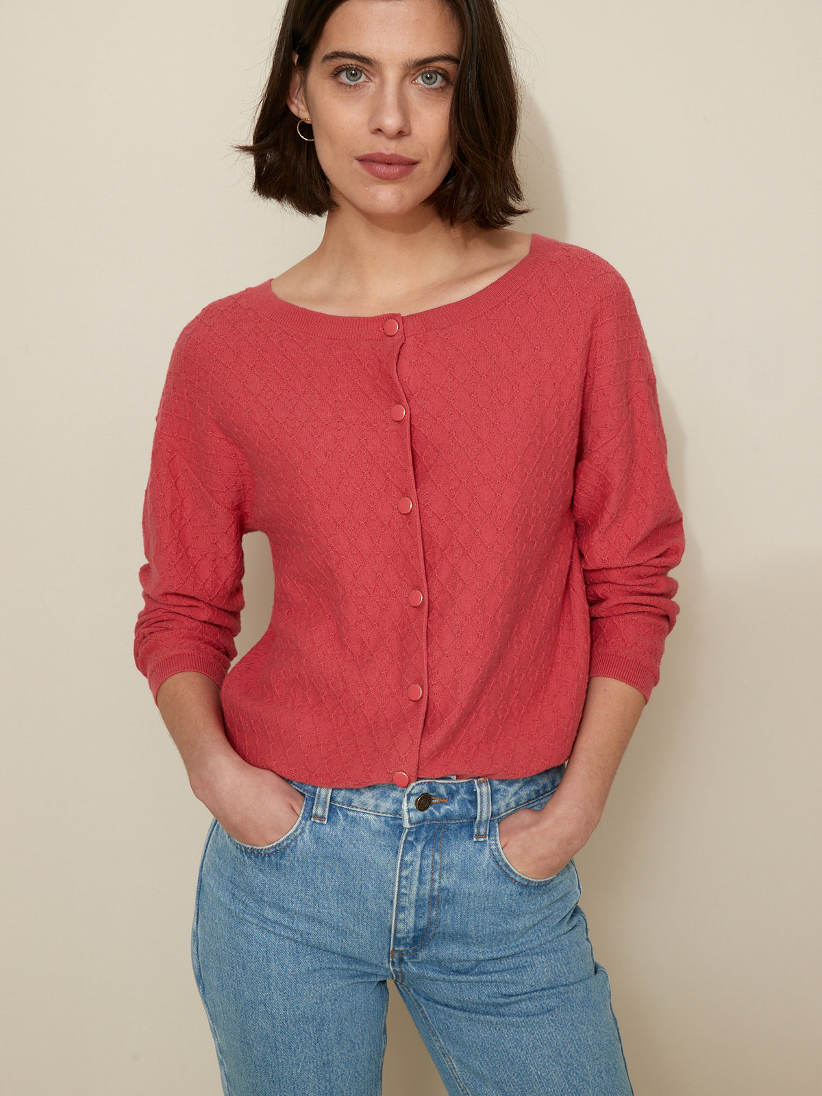 Pull réversible femme - coton biologique et cachemire