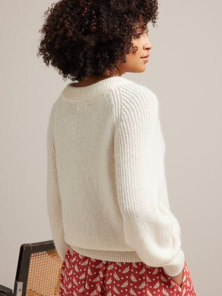 Pull femme mélange mohair