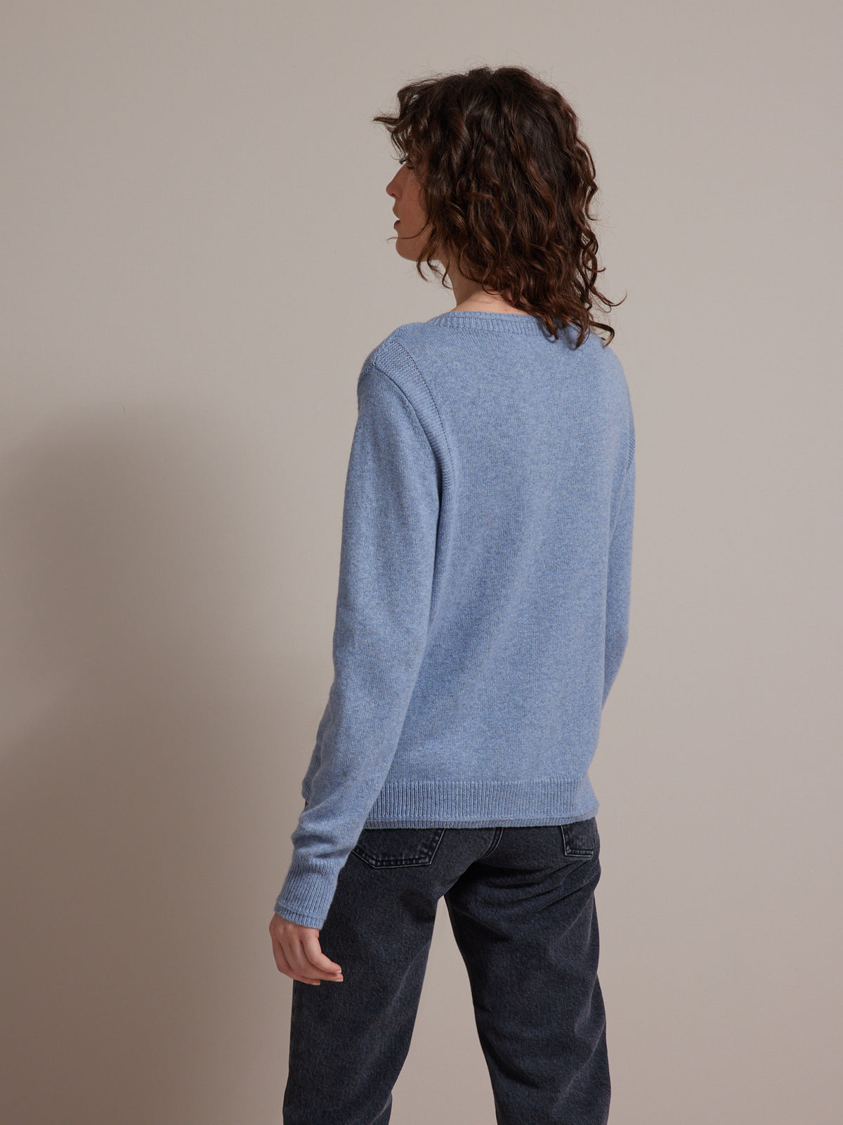 Damenpullover aus RWS*Merinowolle mit rundem Halsausschnitt