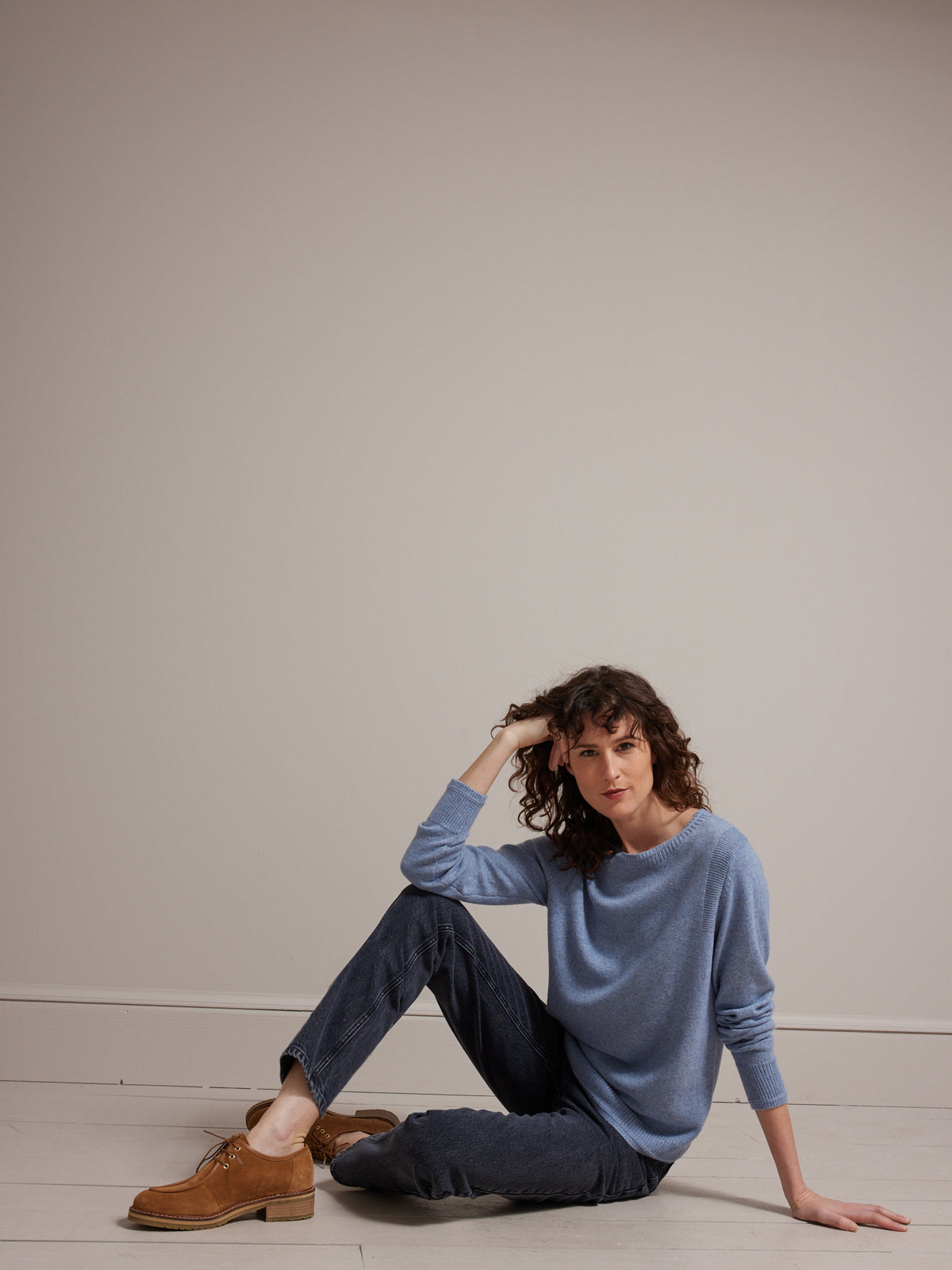 Damenpullover aus RWS*Merinowolle mit rundem Halsausschnitt