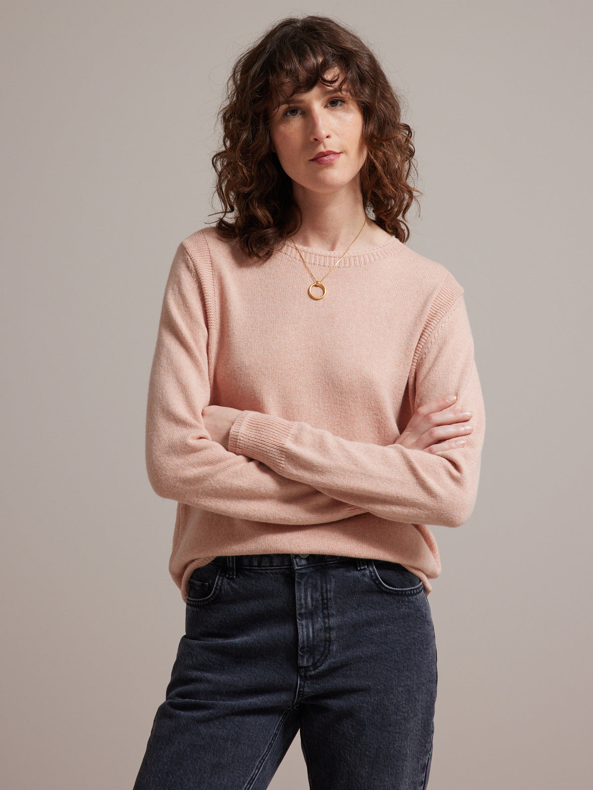 Damenpullover aus RWS*Merinowolle mit rundem Halsausschnitt