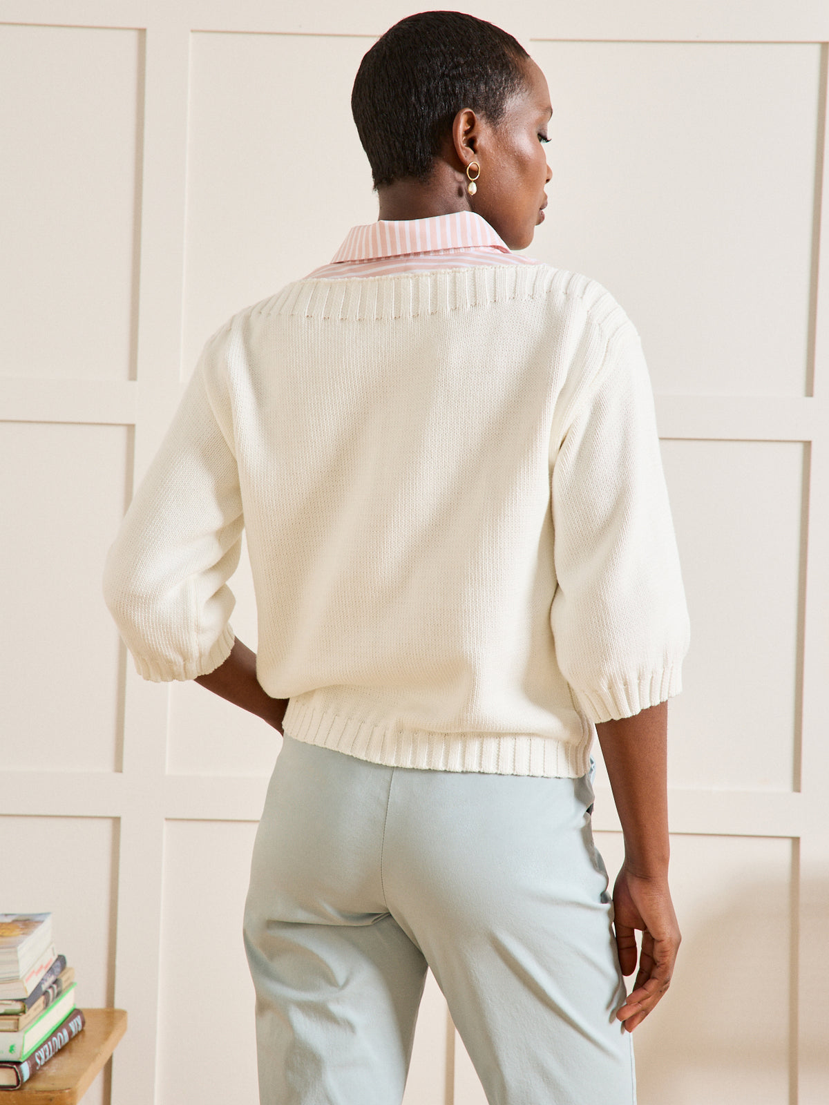 Pull col bateau femme en coton