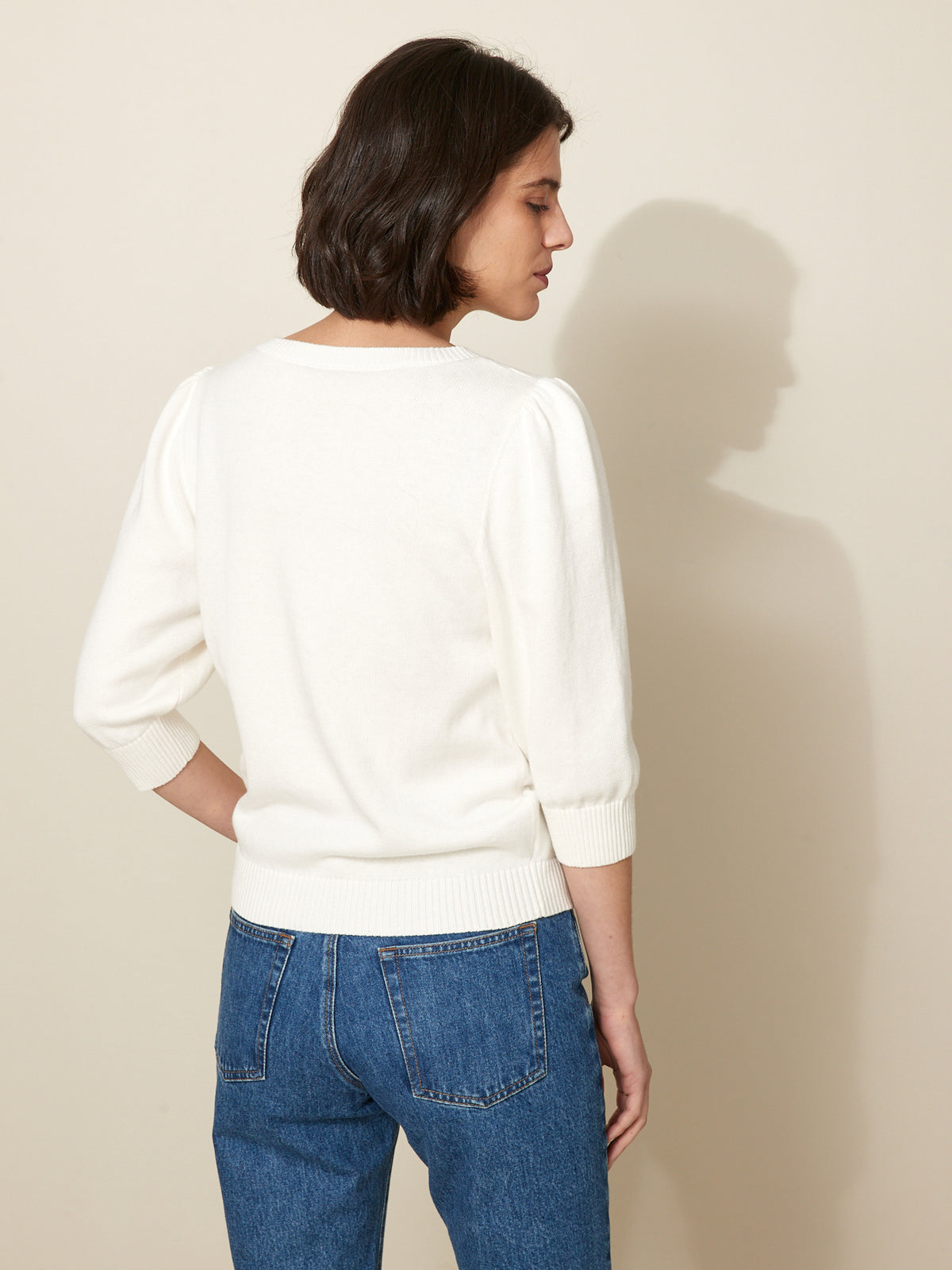 Pull ajouré femme - coton biologique et cachemire