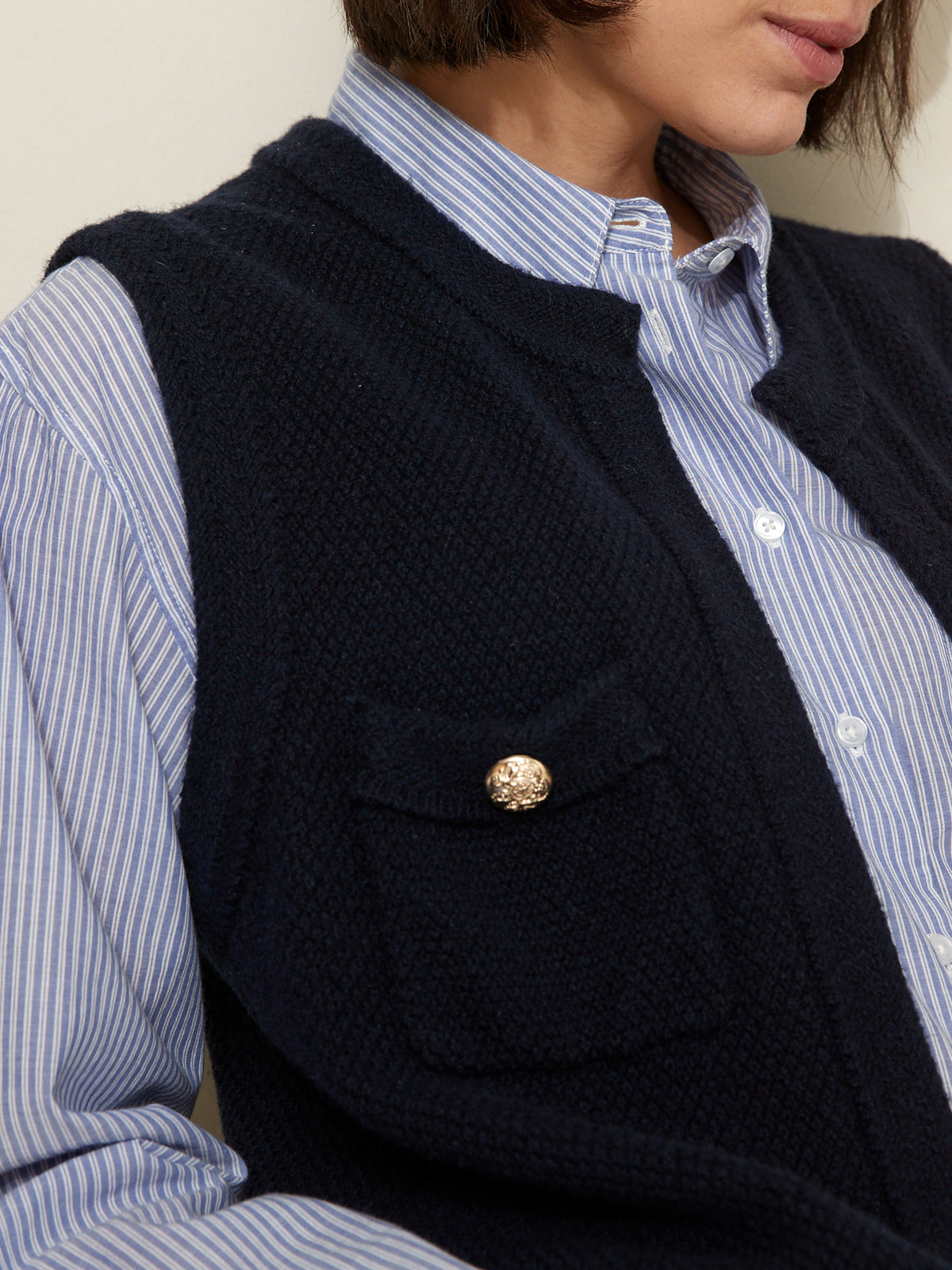 Gilet sans manches femme laine mélangée