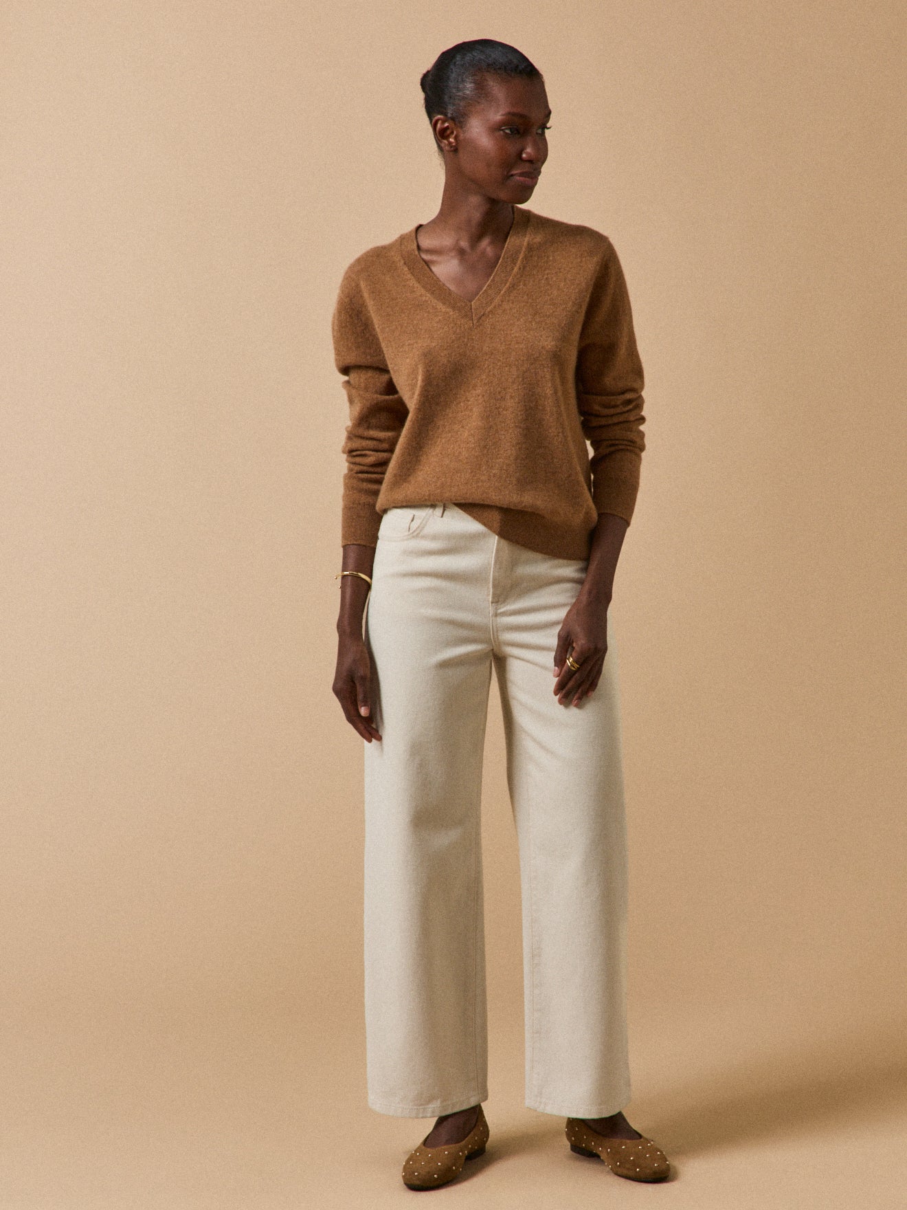 Damenpullover mit V-Ausschnitt - Cashmere-Kollektion