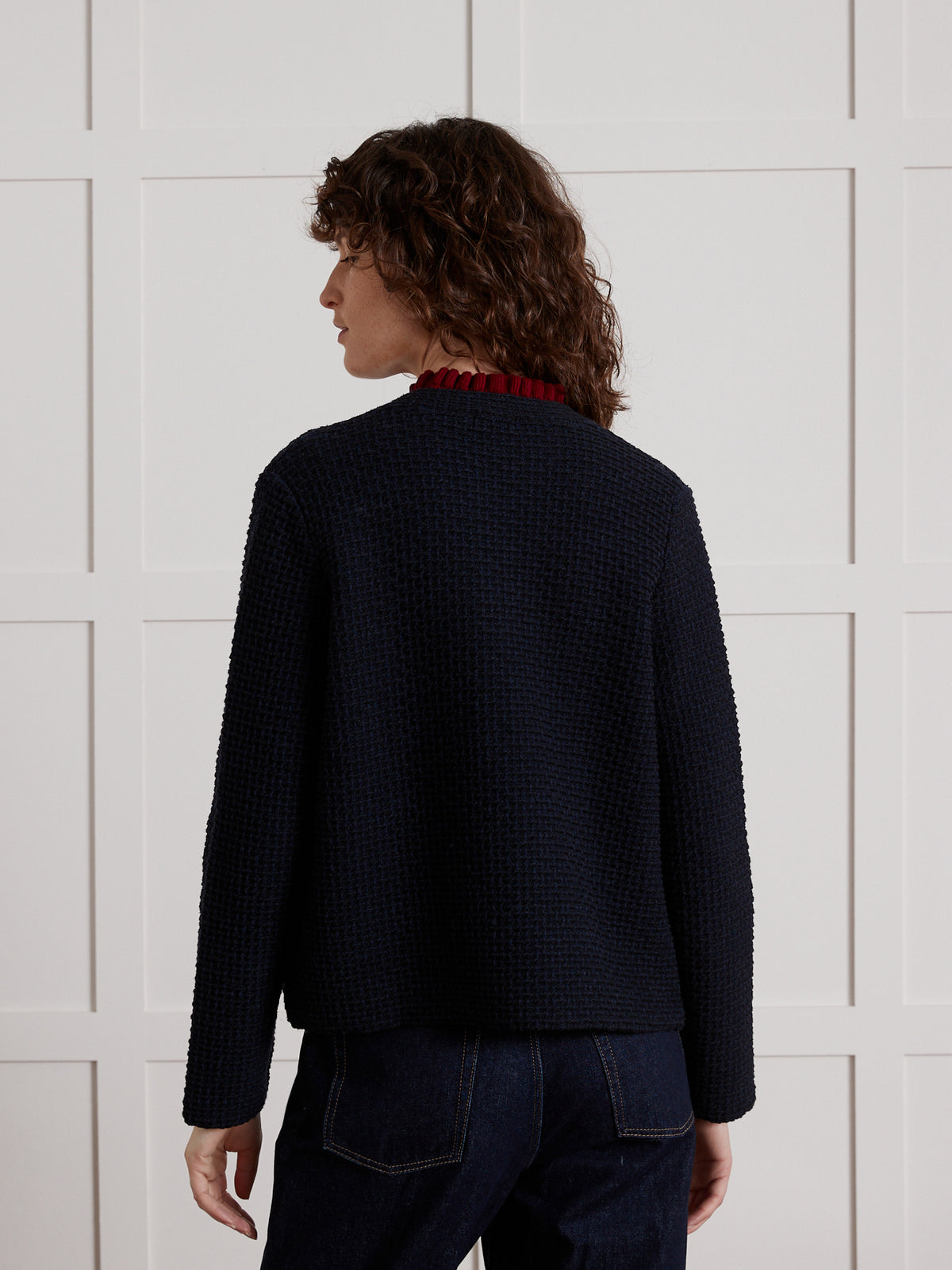 Cardigan veste effet tweed femme