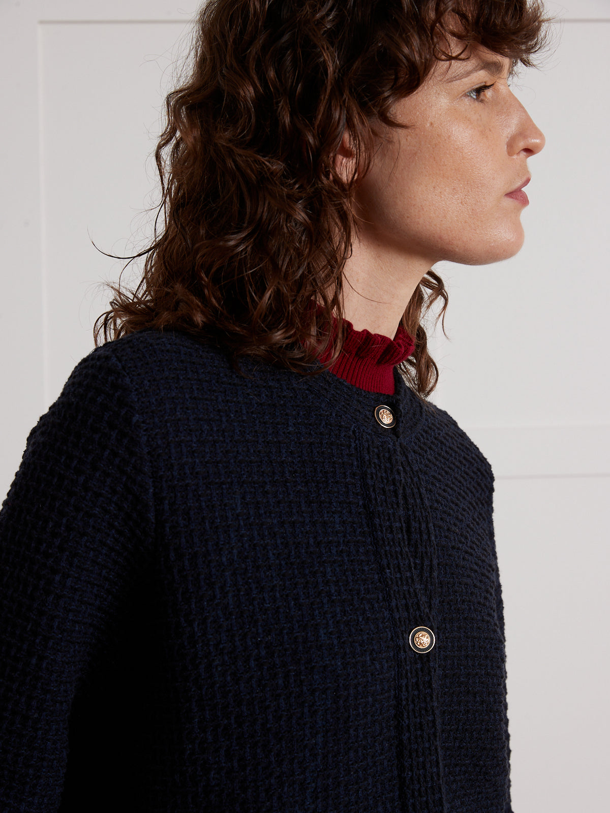 Cardigan veste effet tweed femme