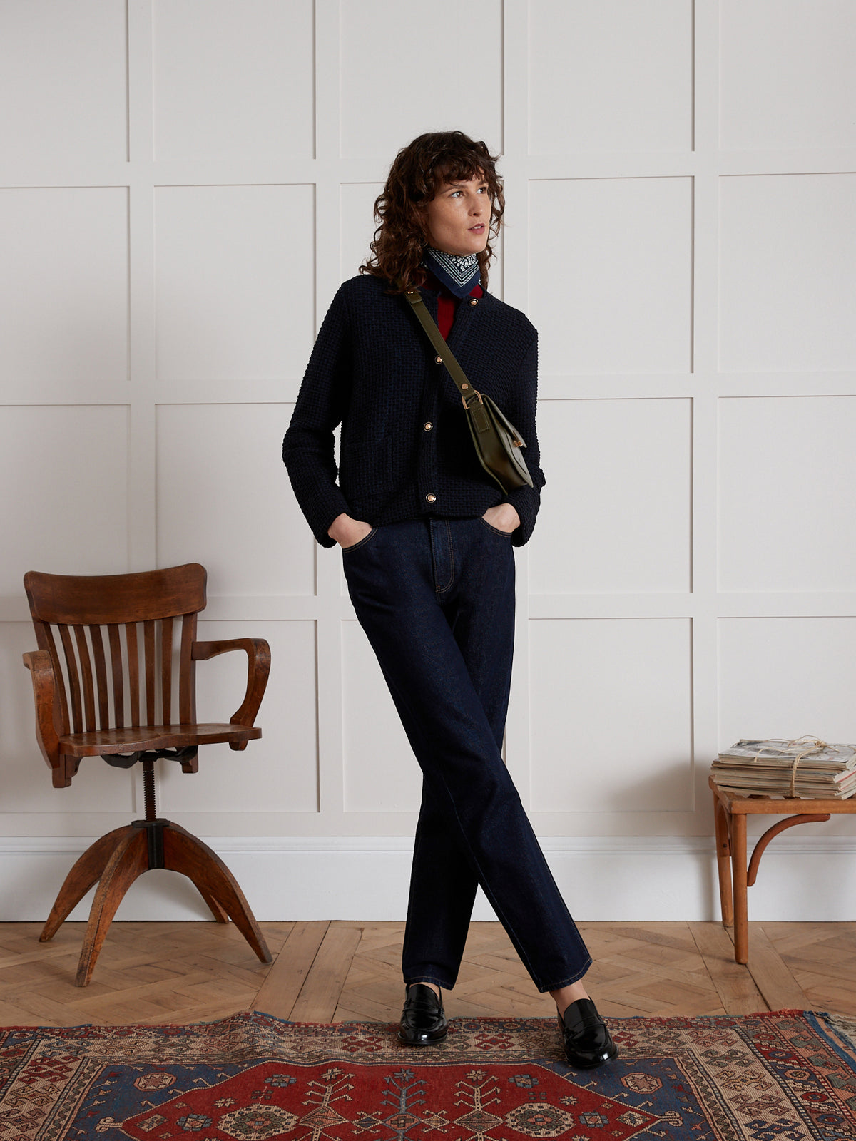 Cardigan veste effet tweed femme