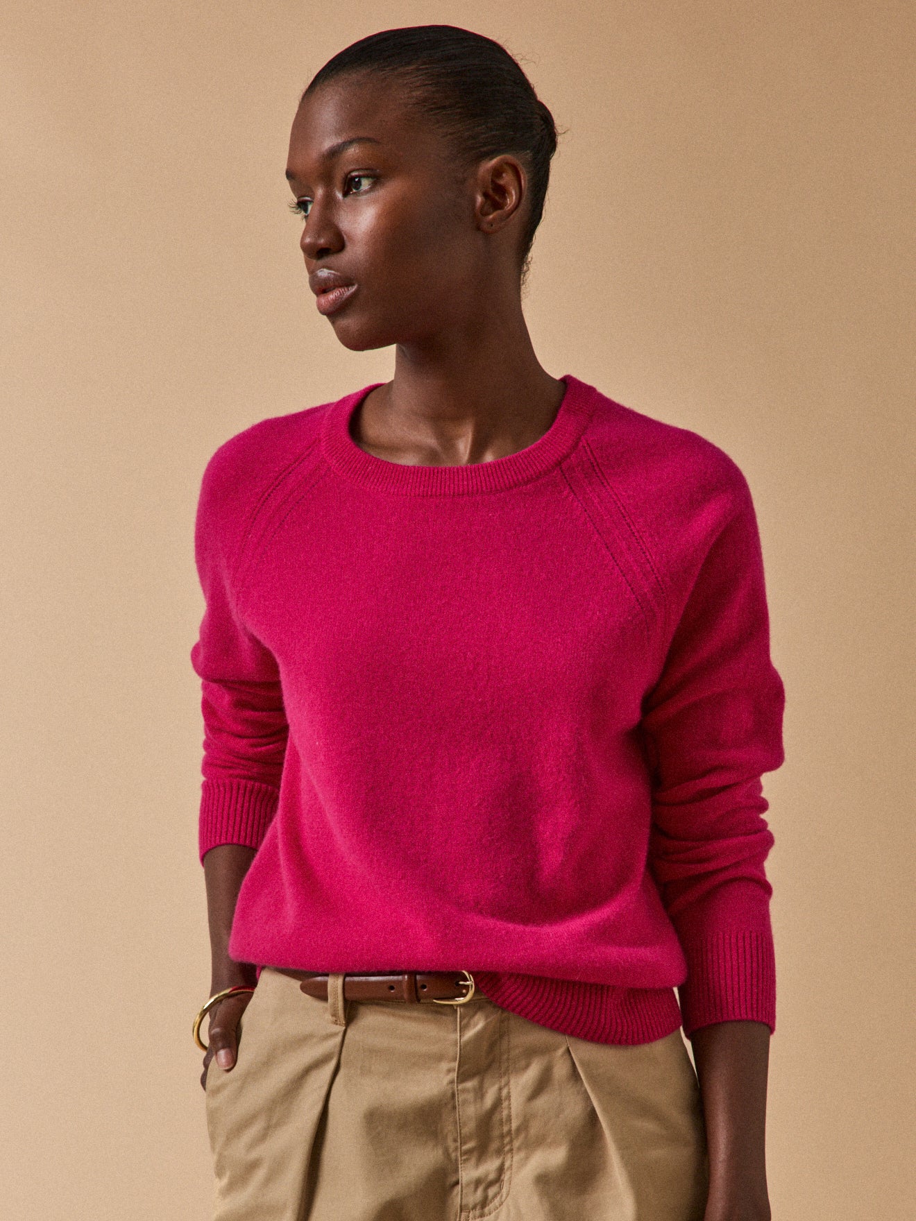 Damenpullover mit rundem Halsausschnitt - Cashemere-Kollektion