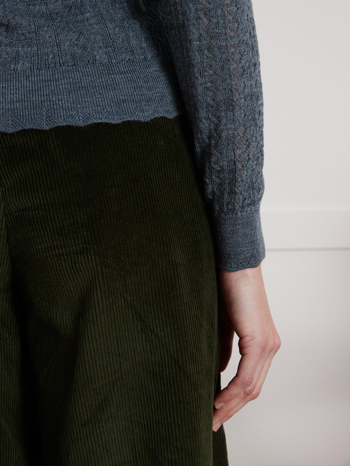 Cardigan boutonné maille ajourée femme