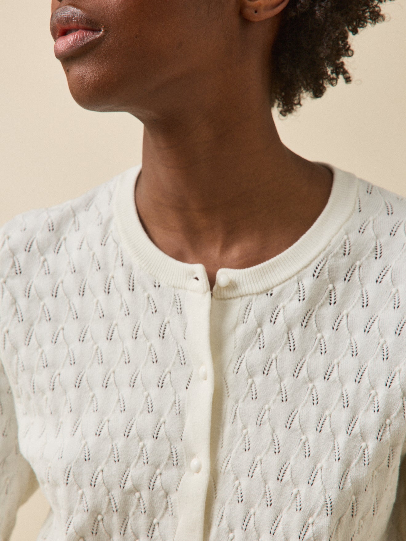 Gilet maille pointelle femme