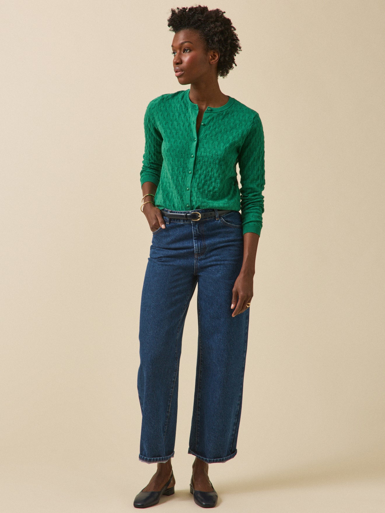 Gilet maille pointelle femme