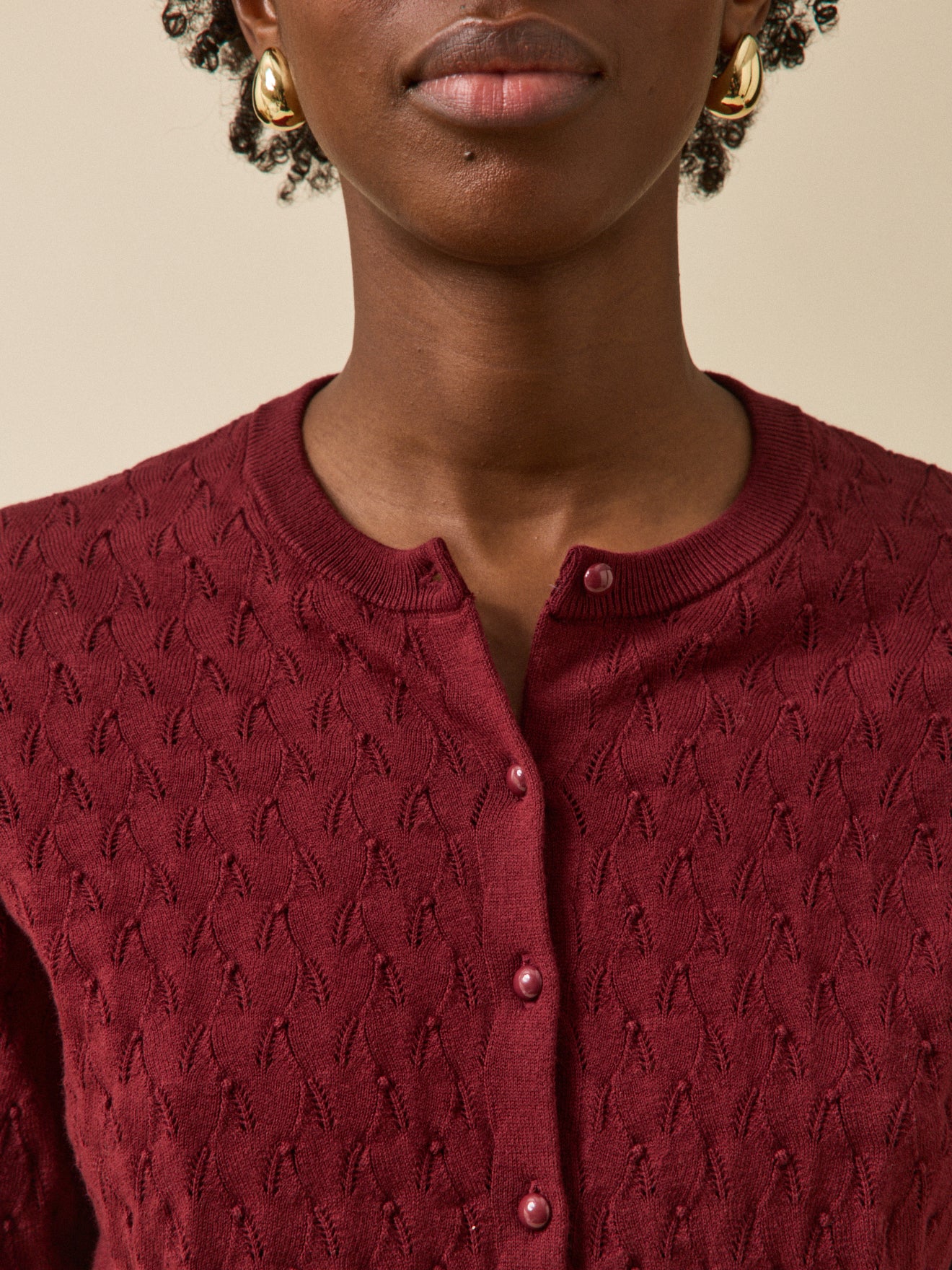 Damencardigan aus Pointellestrick