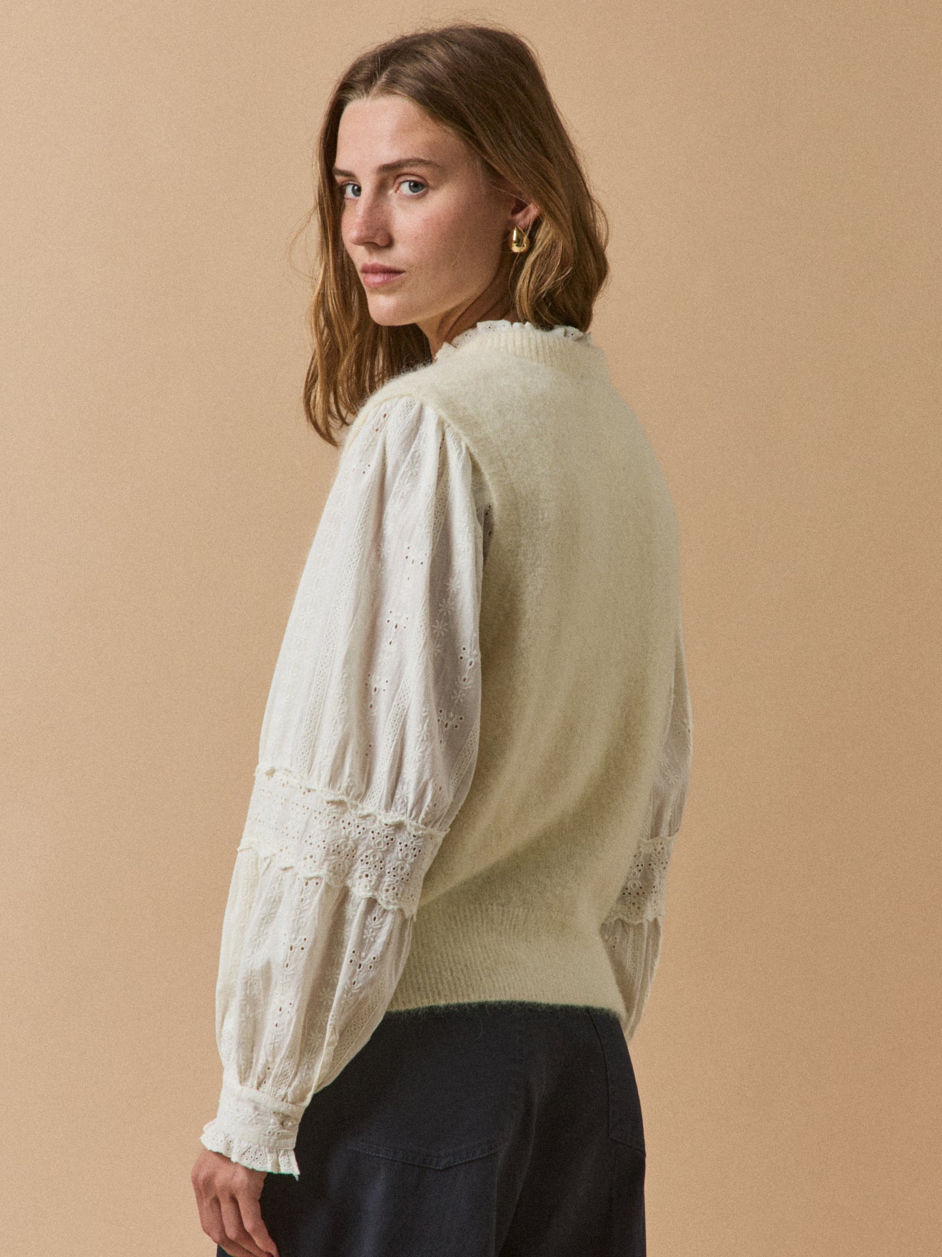 Damen-Strickweste aus Alpakamischung