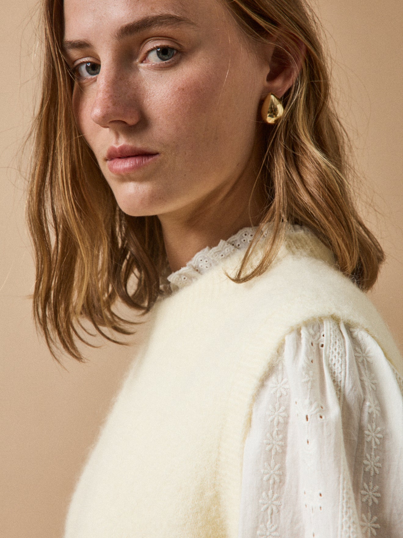 Damen-Strickweste aus Alpakamischung