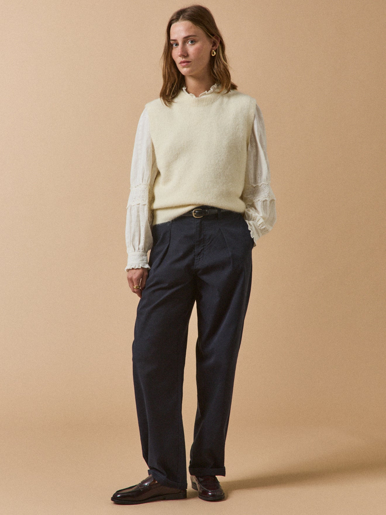 Damen-Strickweste aus Alpakamischung