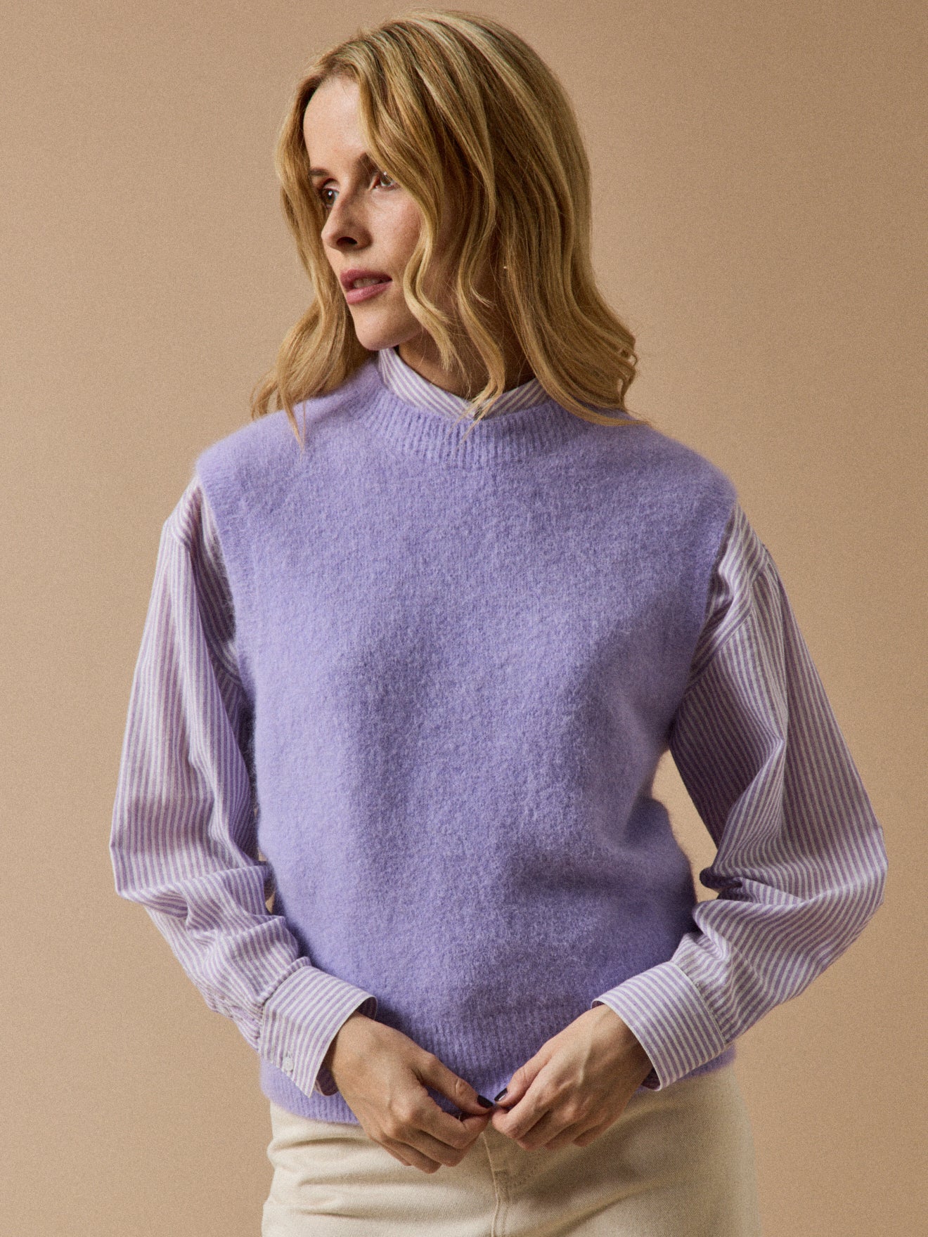 Damen-Strickweste aus Alpakamischung