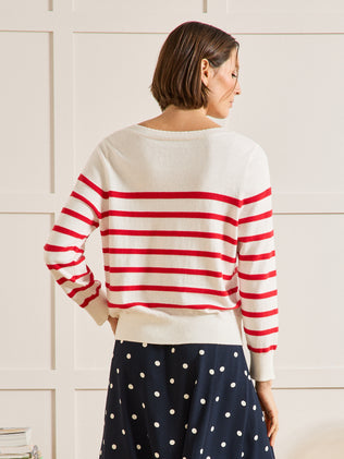 Pull marinière femme coton biologique et cachemire