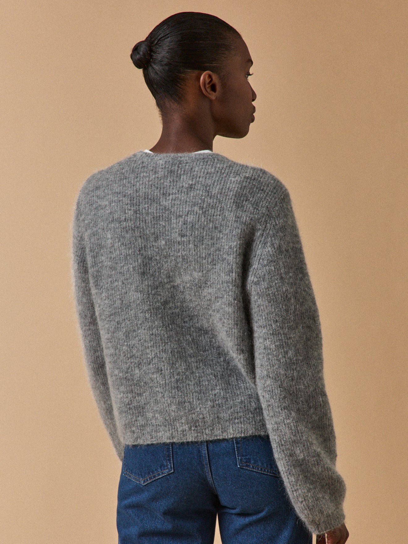 Damen-Cardigan aus Wolle und Mohair