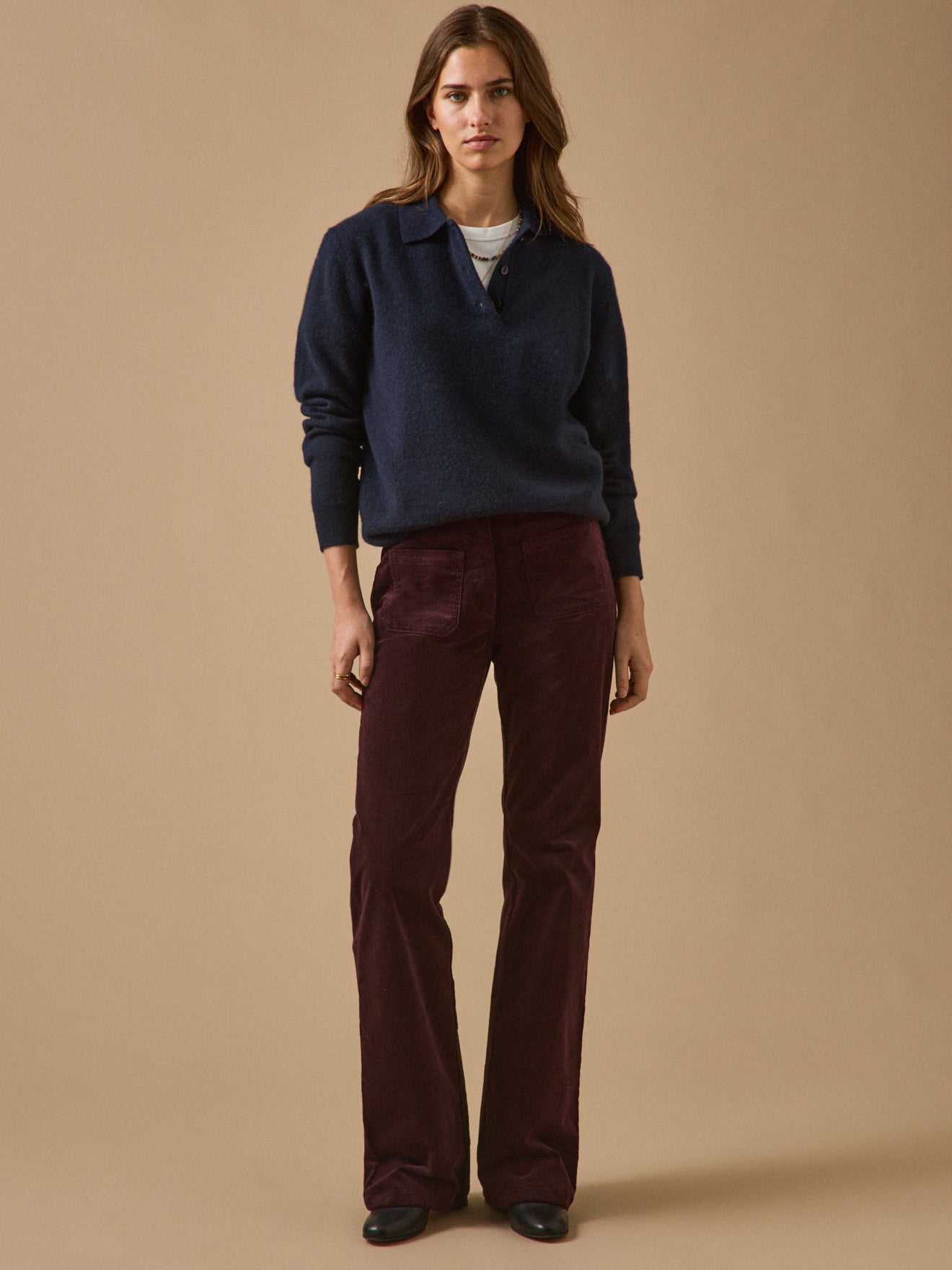 Damenpullover mit Polokragen - Cashmere-Kollektion