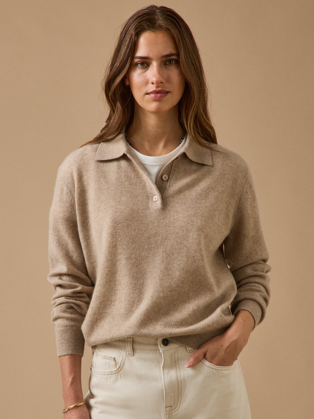 Pull col polo femme - Collection Cachemire