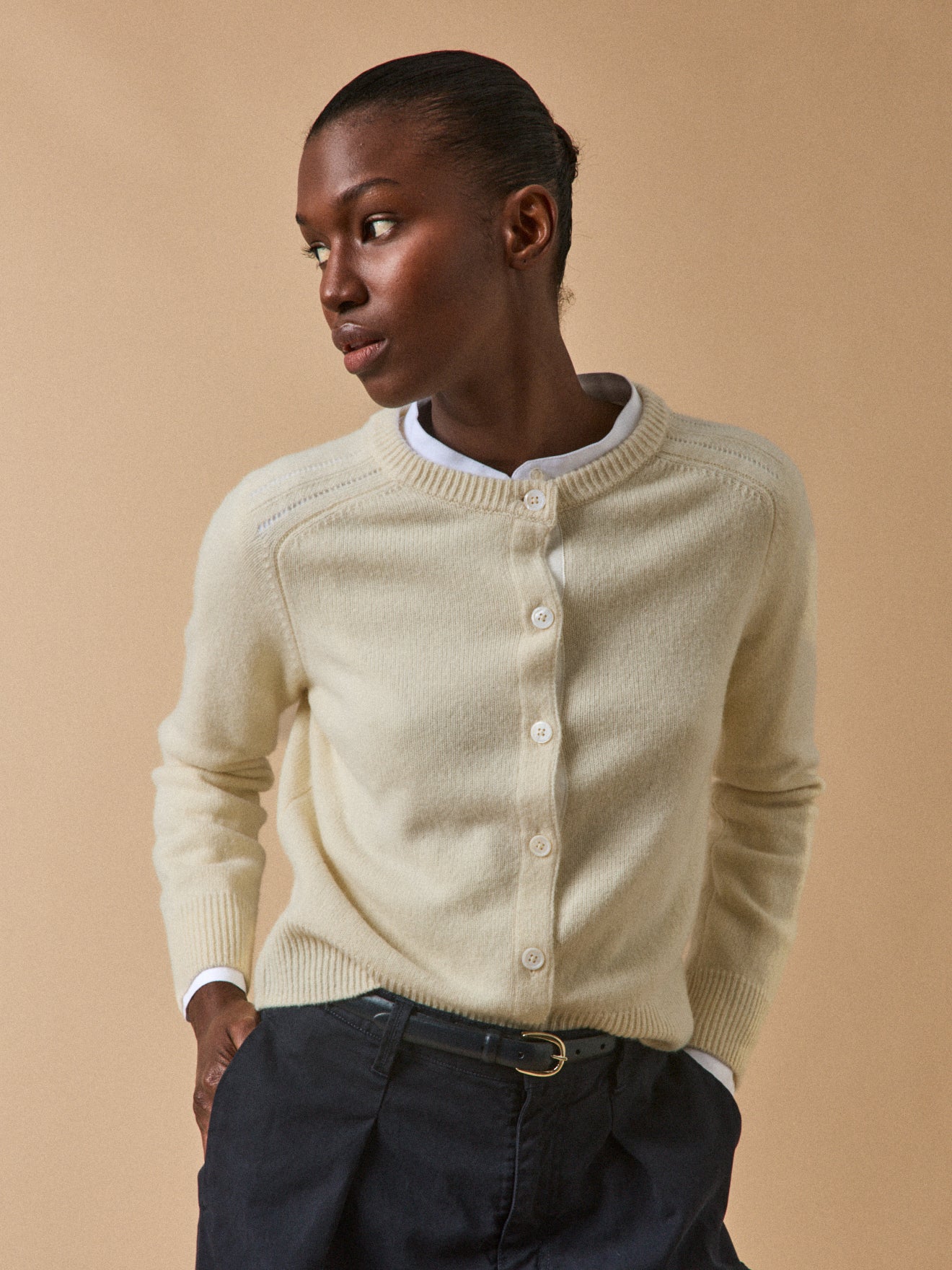 Damen-Cardigan aus RWS*-Merinowolle