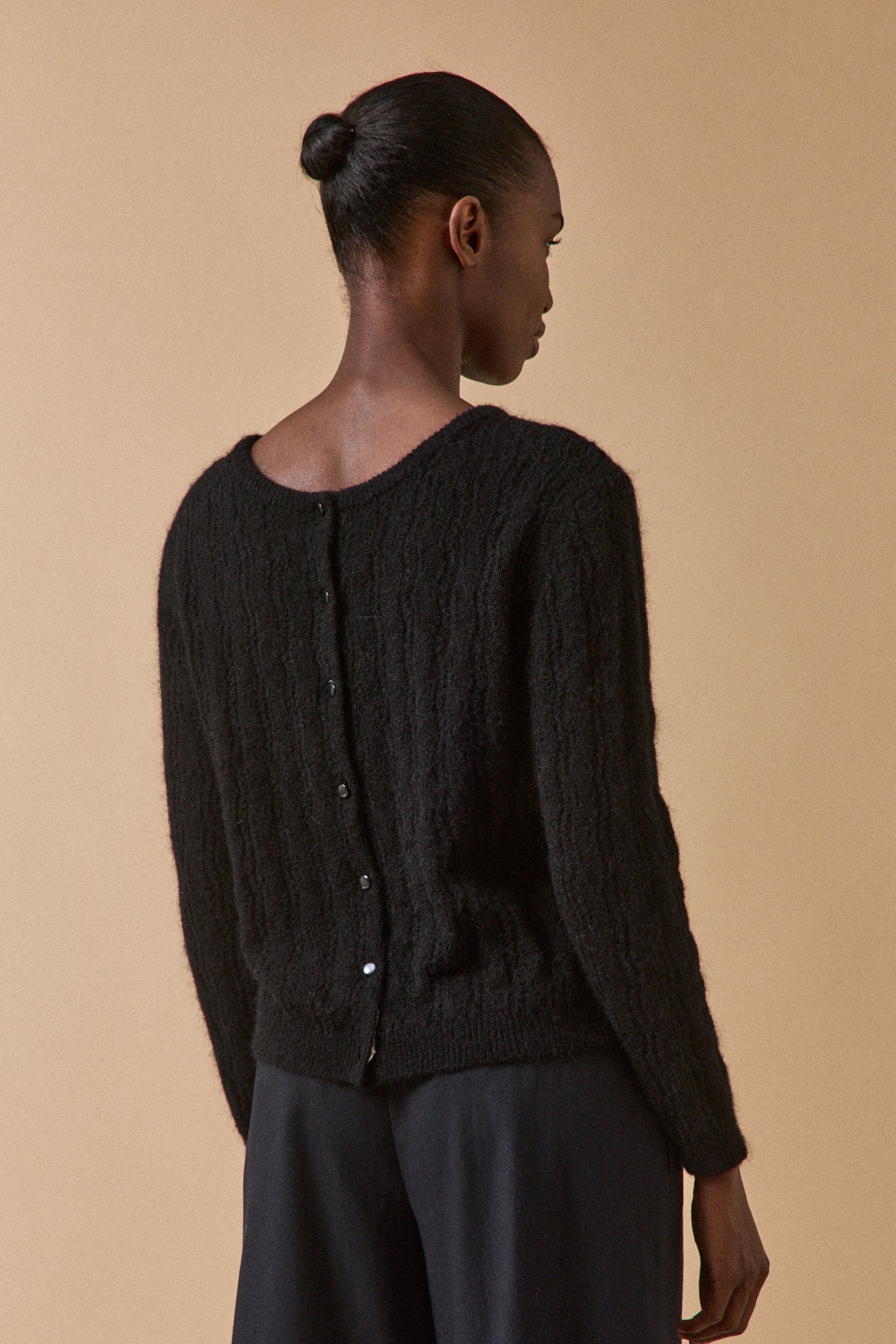 Wendbarer Damen-Cardigan aus Kid Mohair