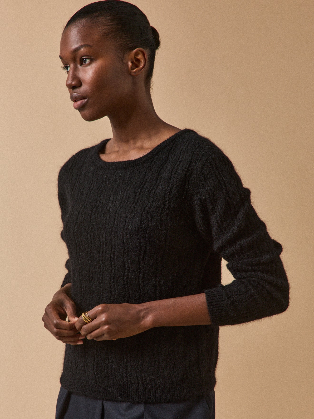 Wendbarer Damen-Cardigan aus Kid Mohair