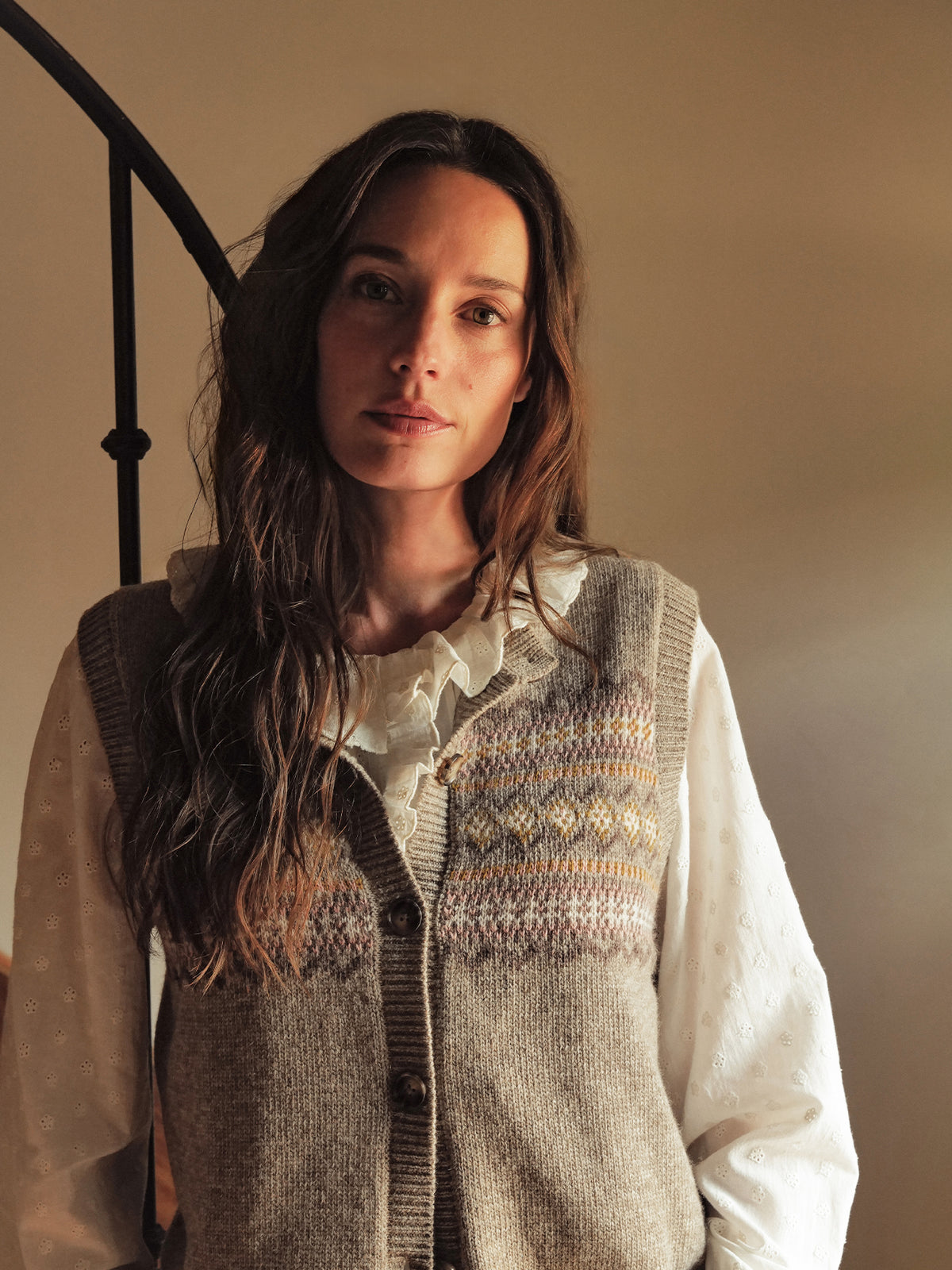 Damenweste mit Jacquard