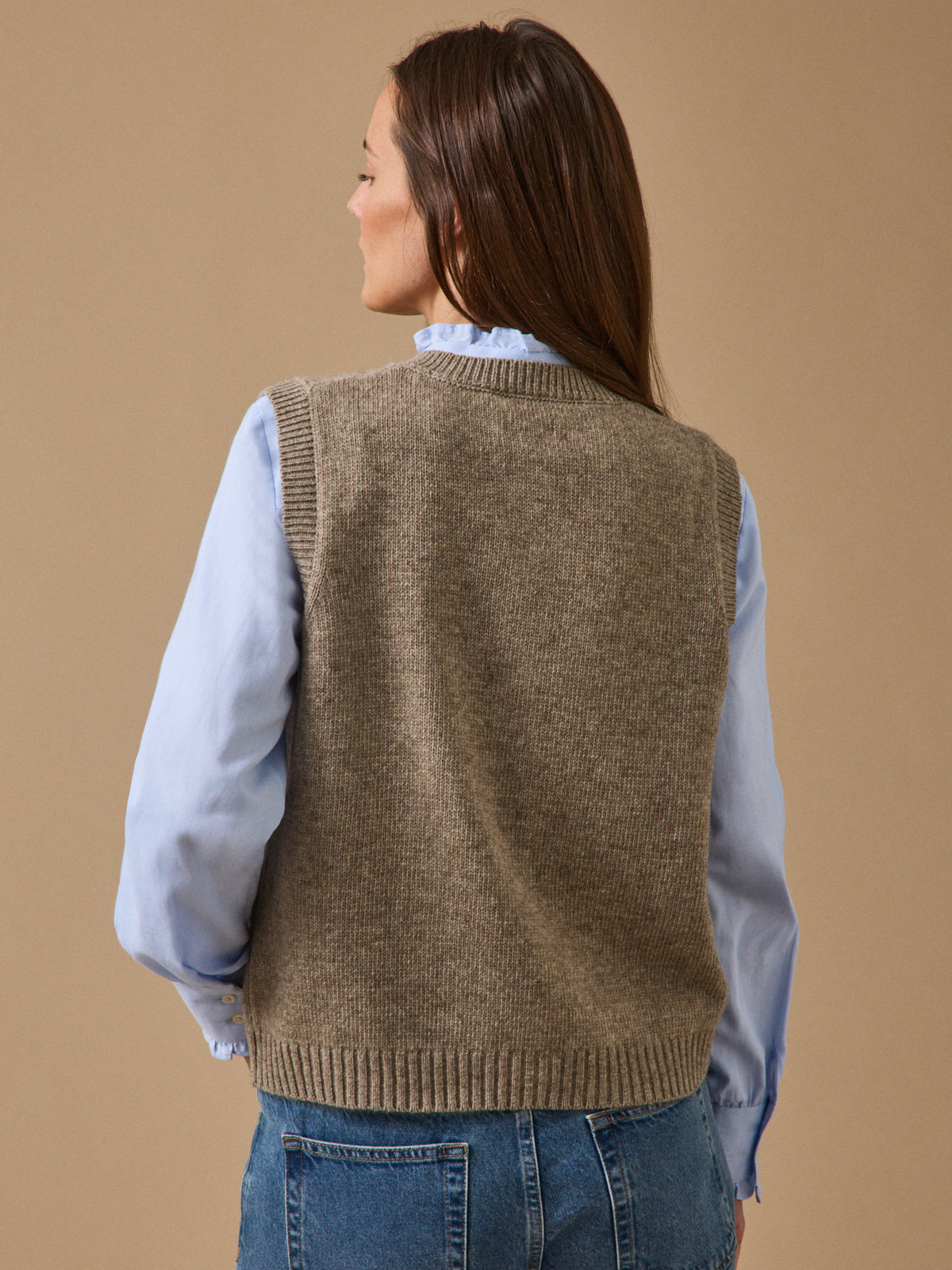 Damenweste mit Jacquard