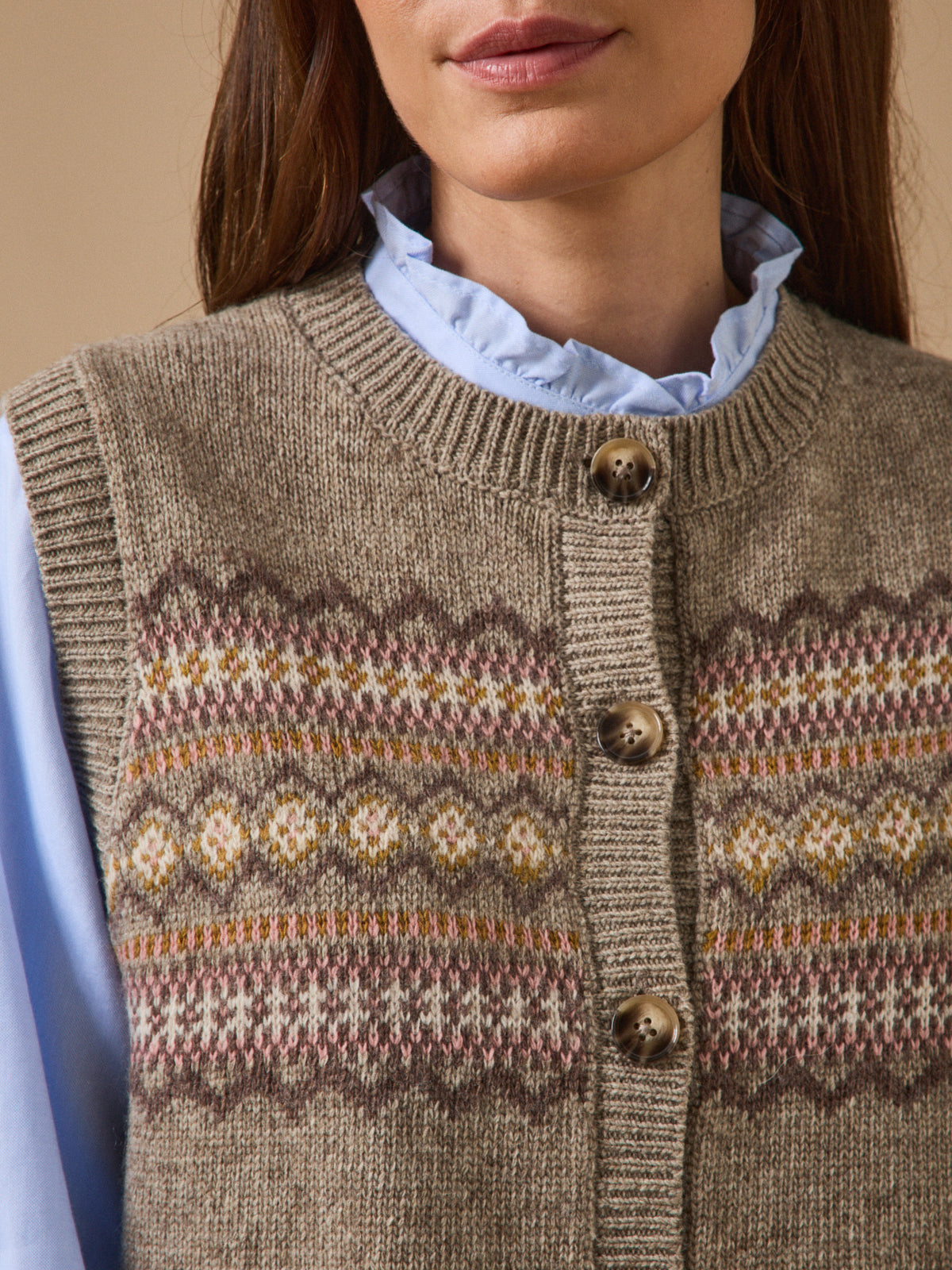 Damenweste mit Jacquard