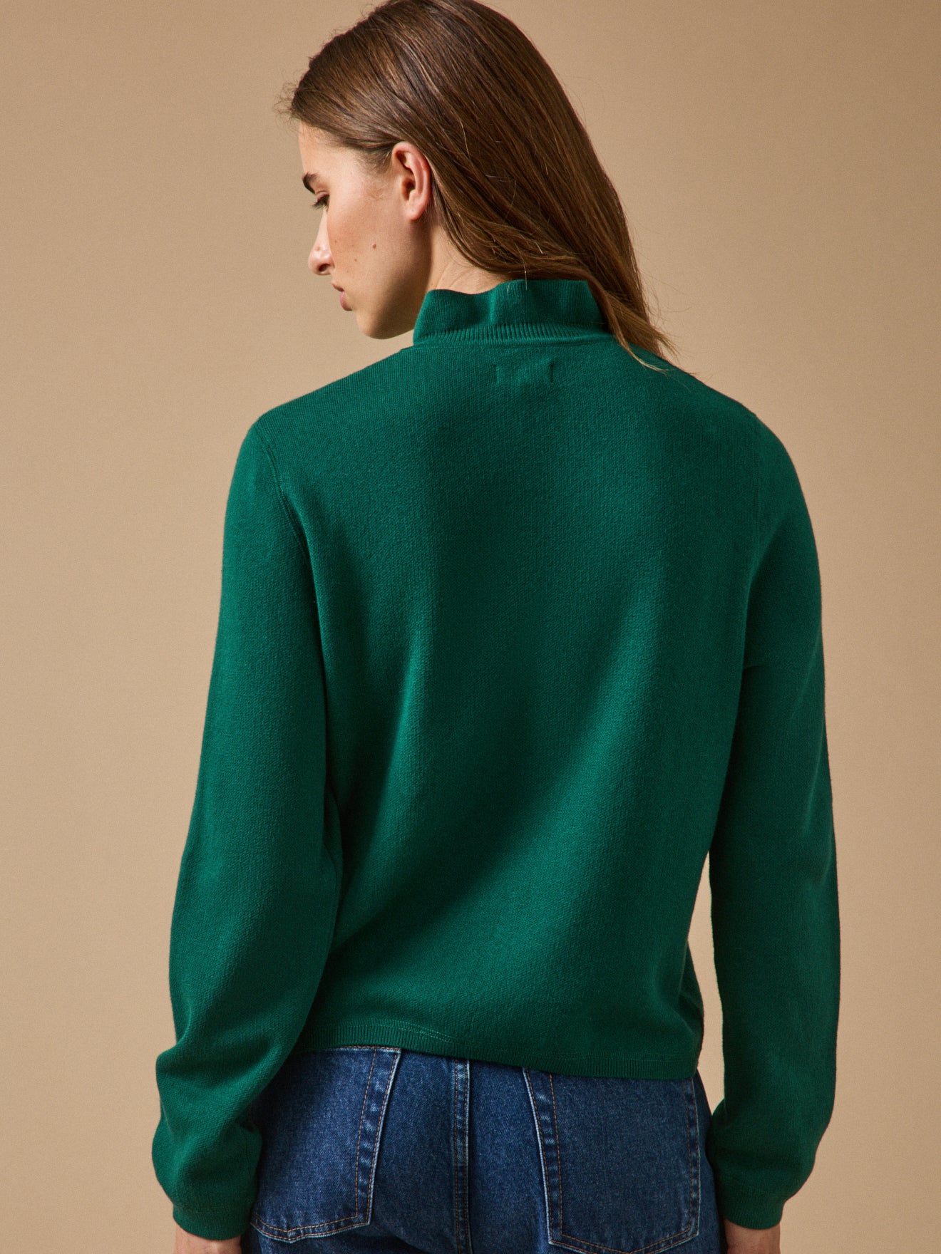 Damencardigan mit Volants aus Bio-Baumwolle und Cashmere