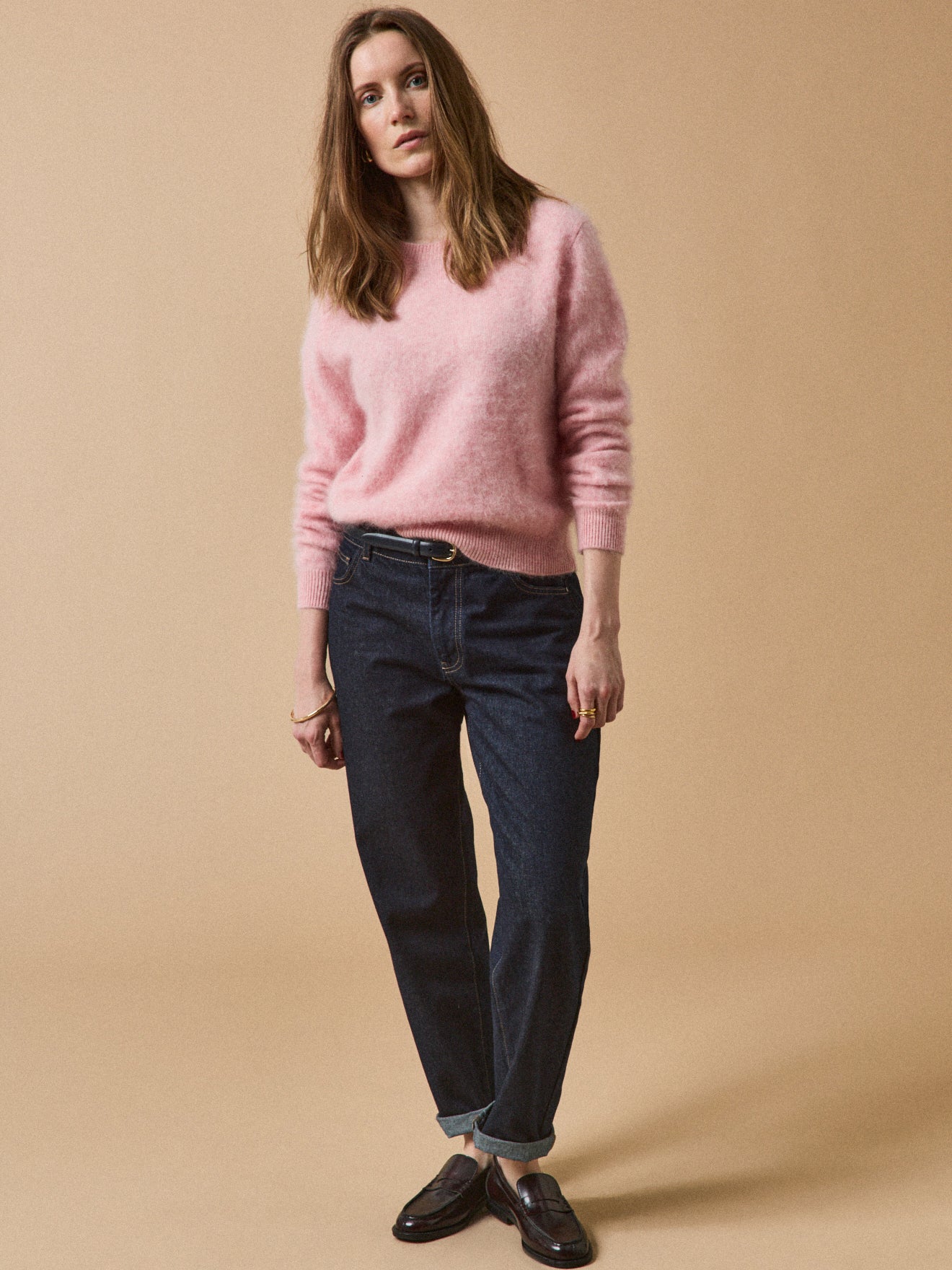 Damenpullover mit rundem Halsausschnitt