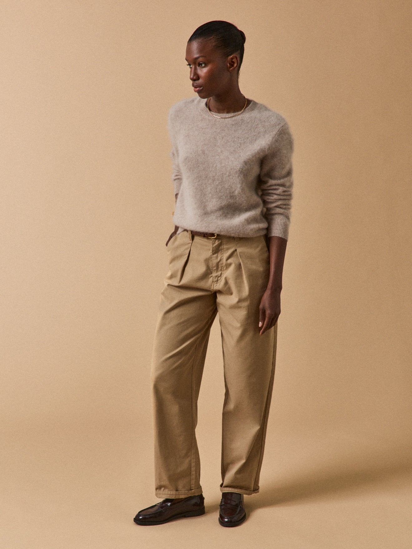 Damenpullover mit rundem Halsausschnitt